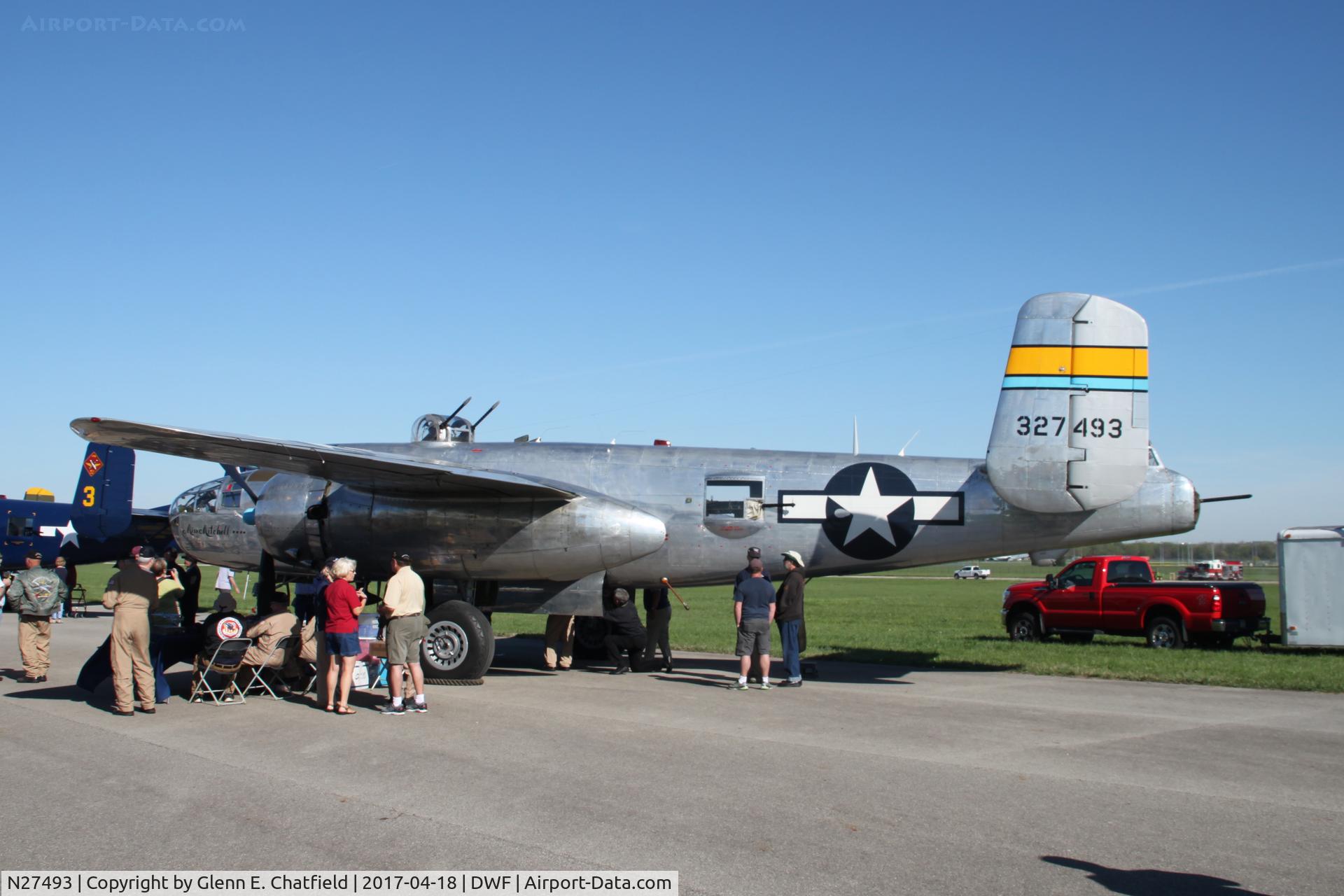 N27493, 1944 North American TB-25K Mitchell C/N 44-29869/108-33144, 75th Anniversary of the Doolittle Tokyo raid at Wright Field, WPAFB, OH