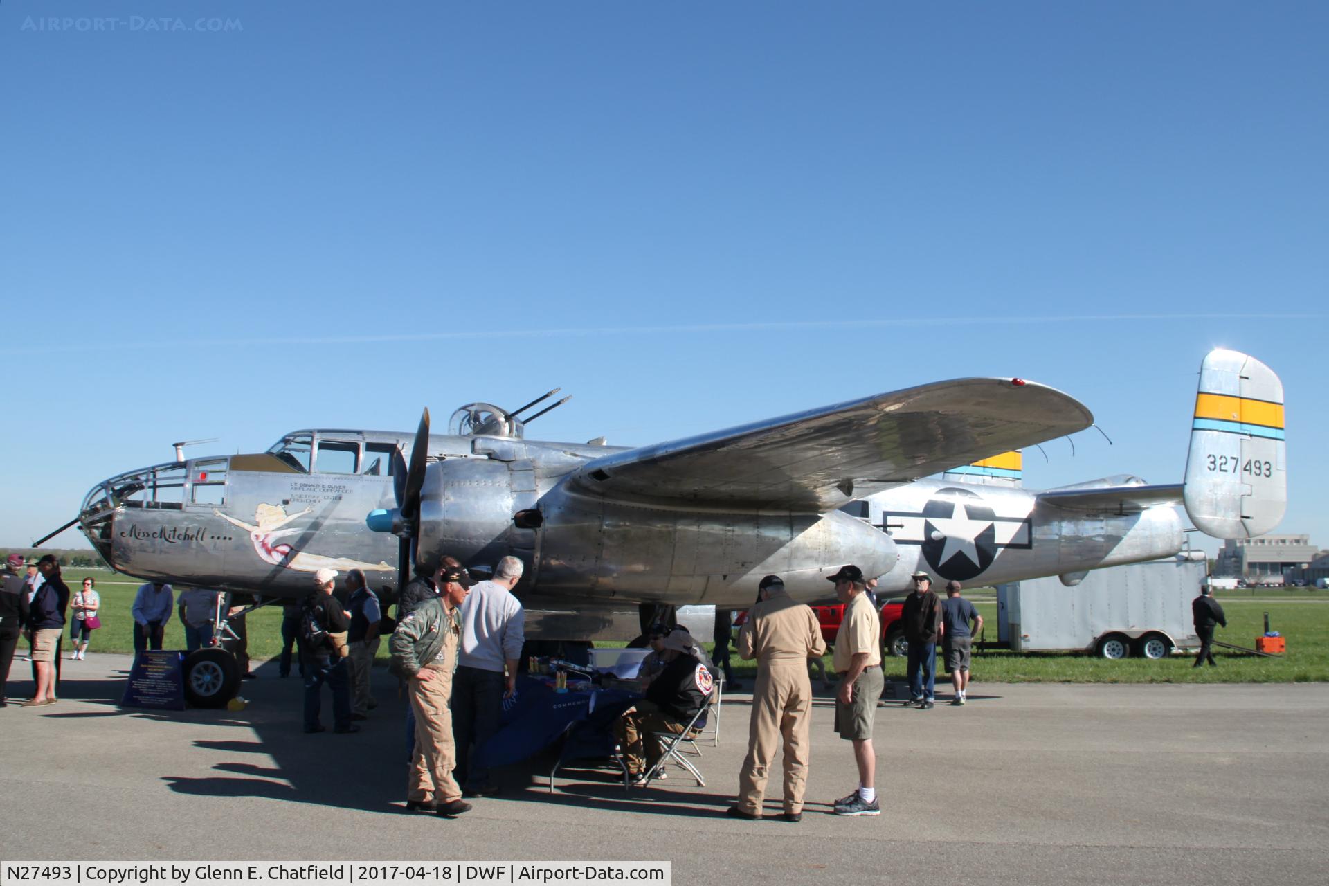 N27493, 1944 North American TB-25K Mitchell C/N 44-29869/108-33144, 75th Anniversary of the Doolittle Tokyo raid at Wright Field, WPAFB, OH