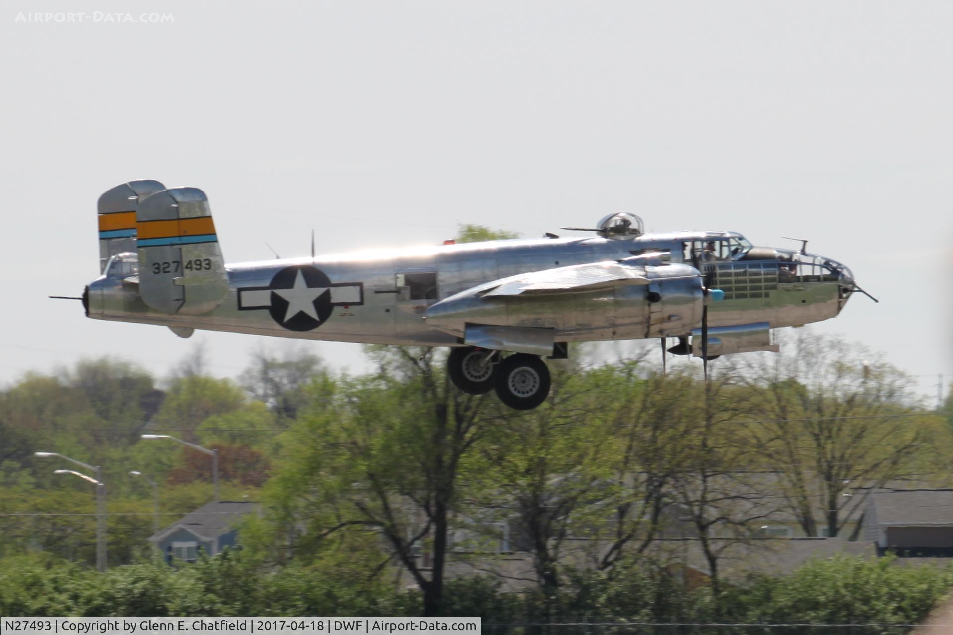 N27493, 1944 North American TB-25K Mitchell C/N 44-29869/108-33144, 75th Anniversary of the Doolittle Tokyo raid at Wright Field, WPAFB, OH