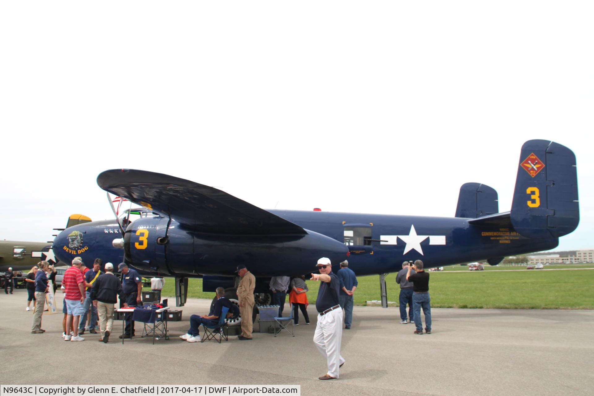 N9643C, 1944 North American B-25J Mitchell Mitchell C/N 108-47512, 75th Anniversary of the Doolittle Tokyo raid at Wright Field, WPAFB, OH