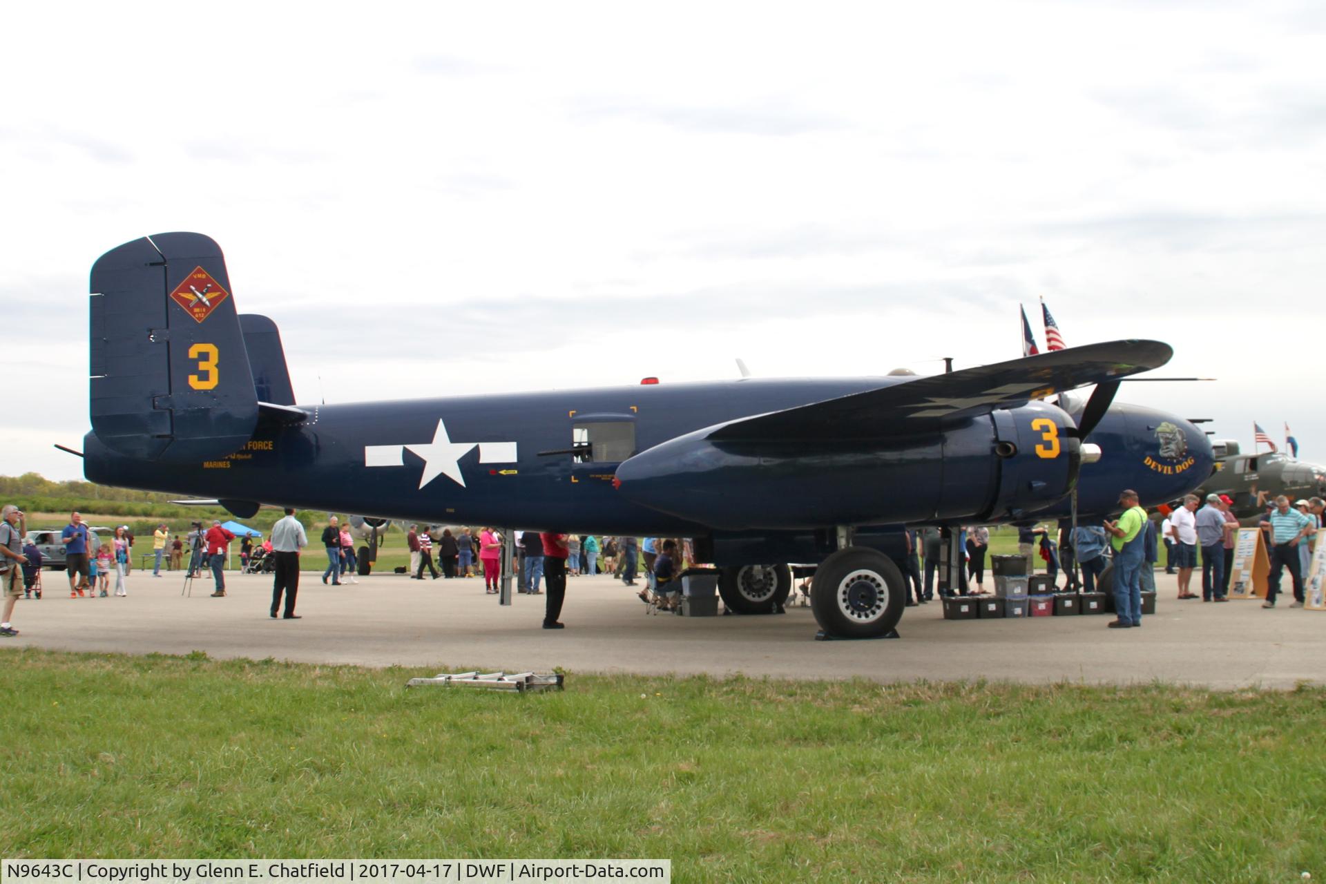 N9643C, 1944 North American B-25J Mitchell Mitchell C/N 108-47512, 75th Anniversary of the Doolittle Tokyo raid at Wright Field, WPAFB, OH