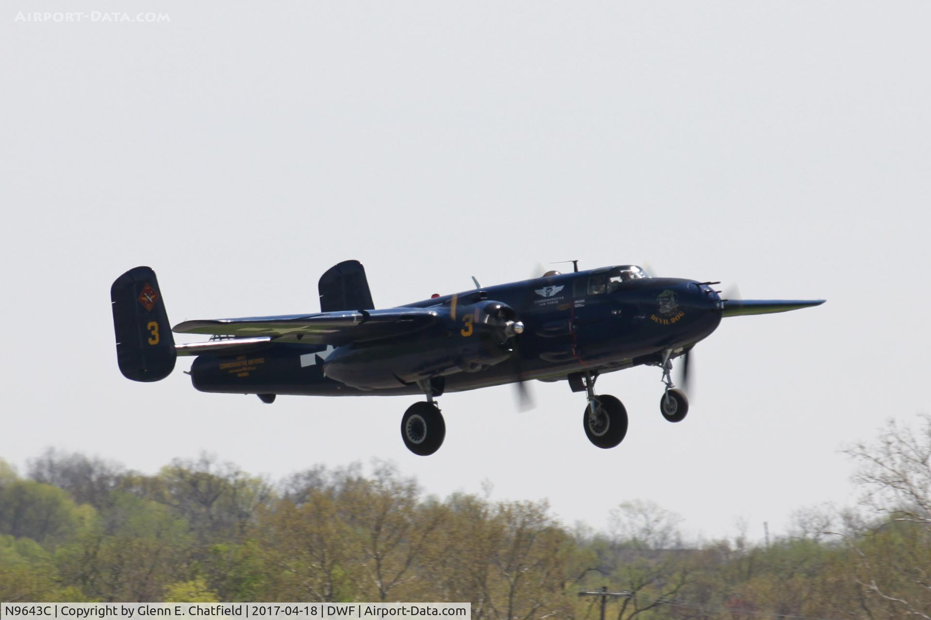 N9643C, 1944 North American B-25J Mitchell Mitchell C/N 108-47512, 75th Anniversary of the Doolittle Tokyo raid at Wright Field, WPAFB, OH
