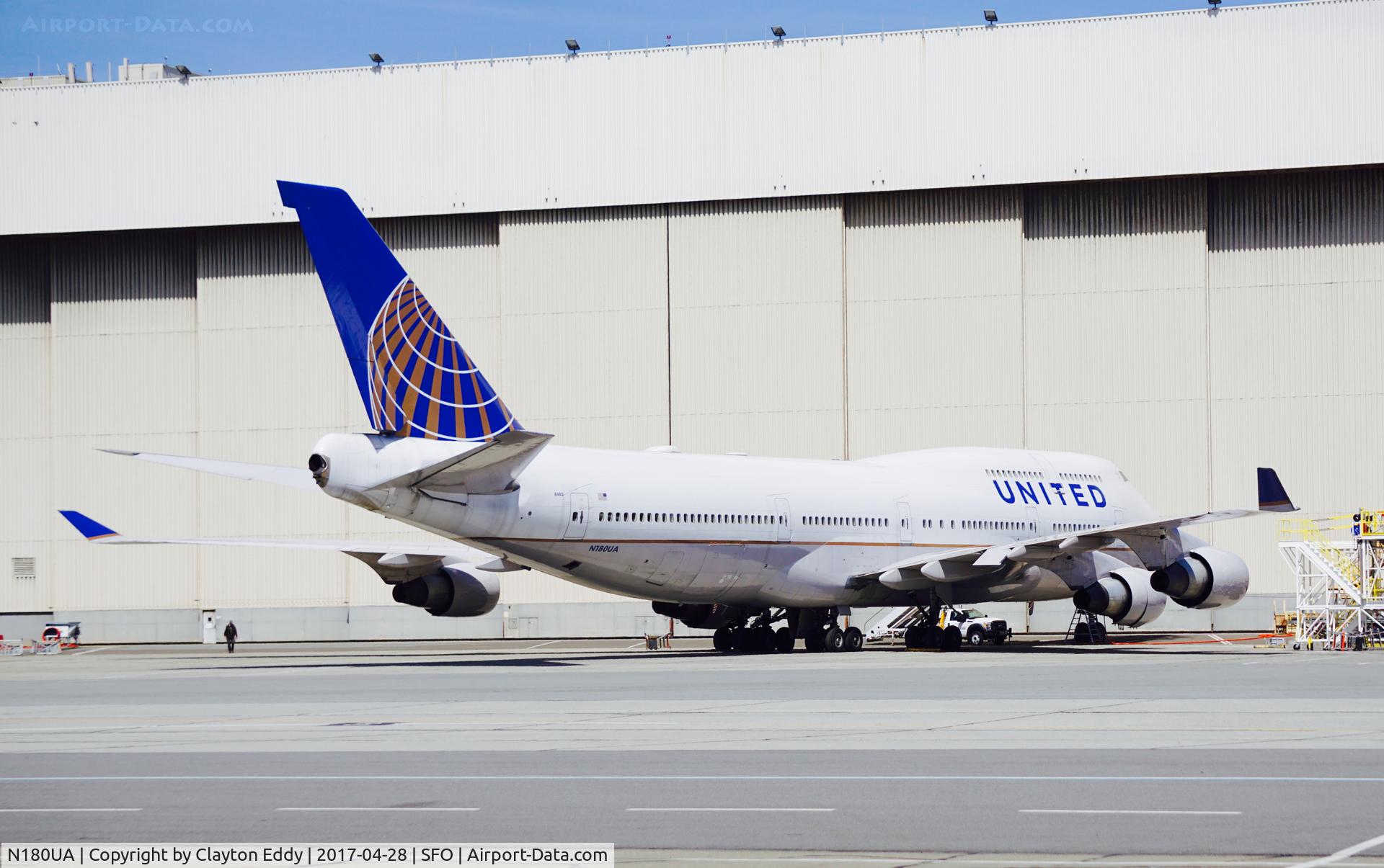 N180UA, 1991 Boeing 747-422 C/N 25224, SFO 2017