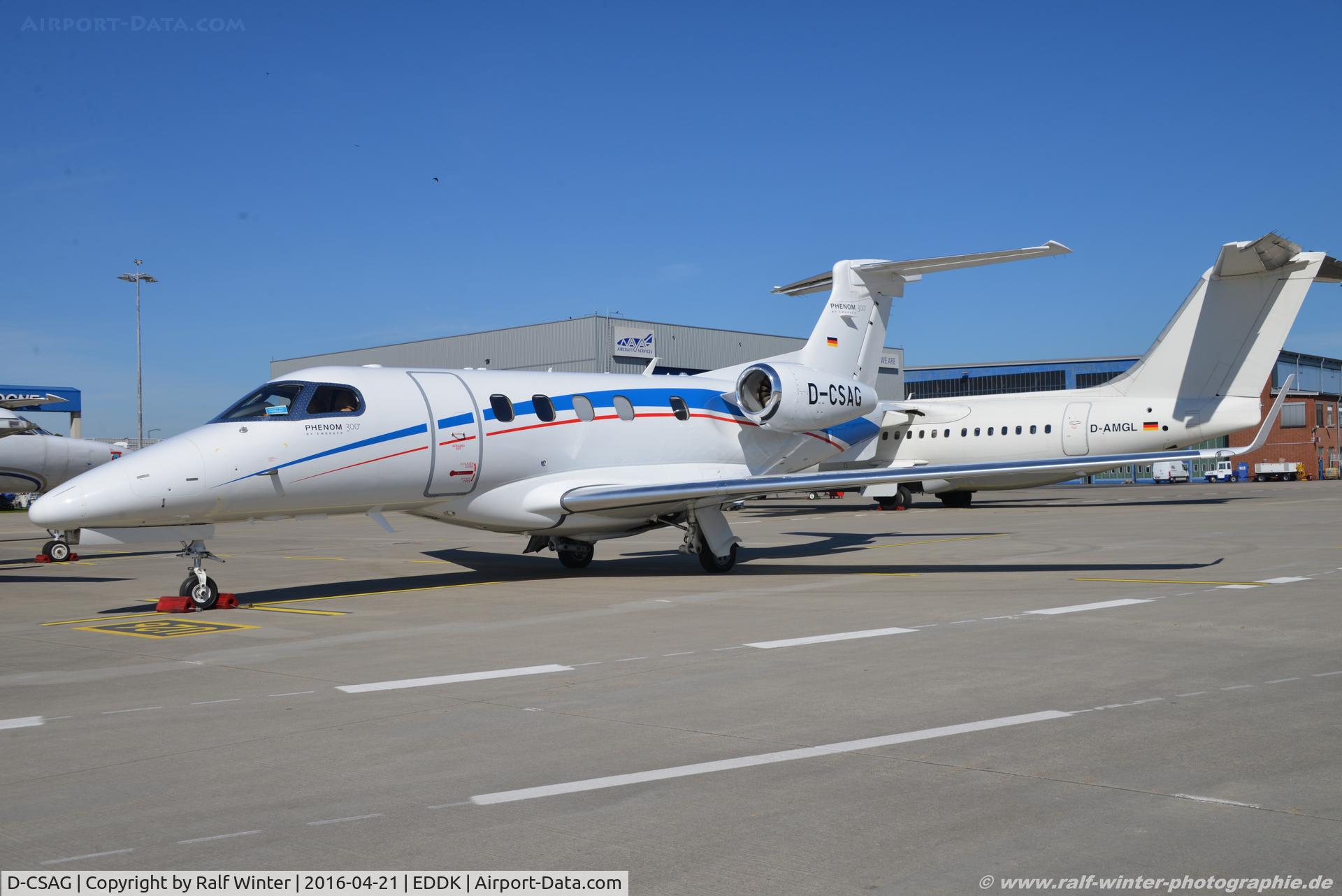 D-CSAG, 2012 Embraer EMB-505 Phenom 300 C/N 50500101, Embraer EMB-505 Phenom 300 - Suedzucker Reise Service - 50500101 - D-CSAG - 21.04.2016 - CGN