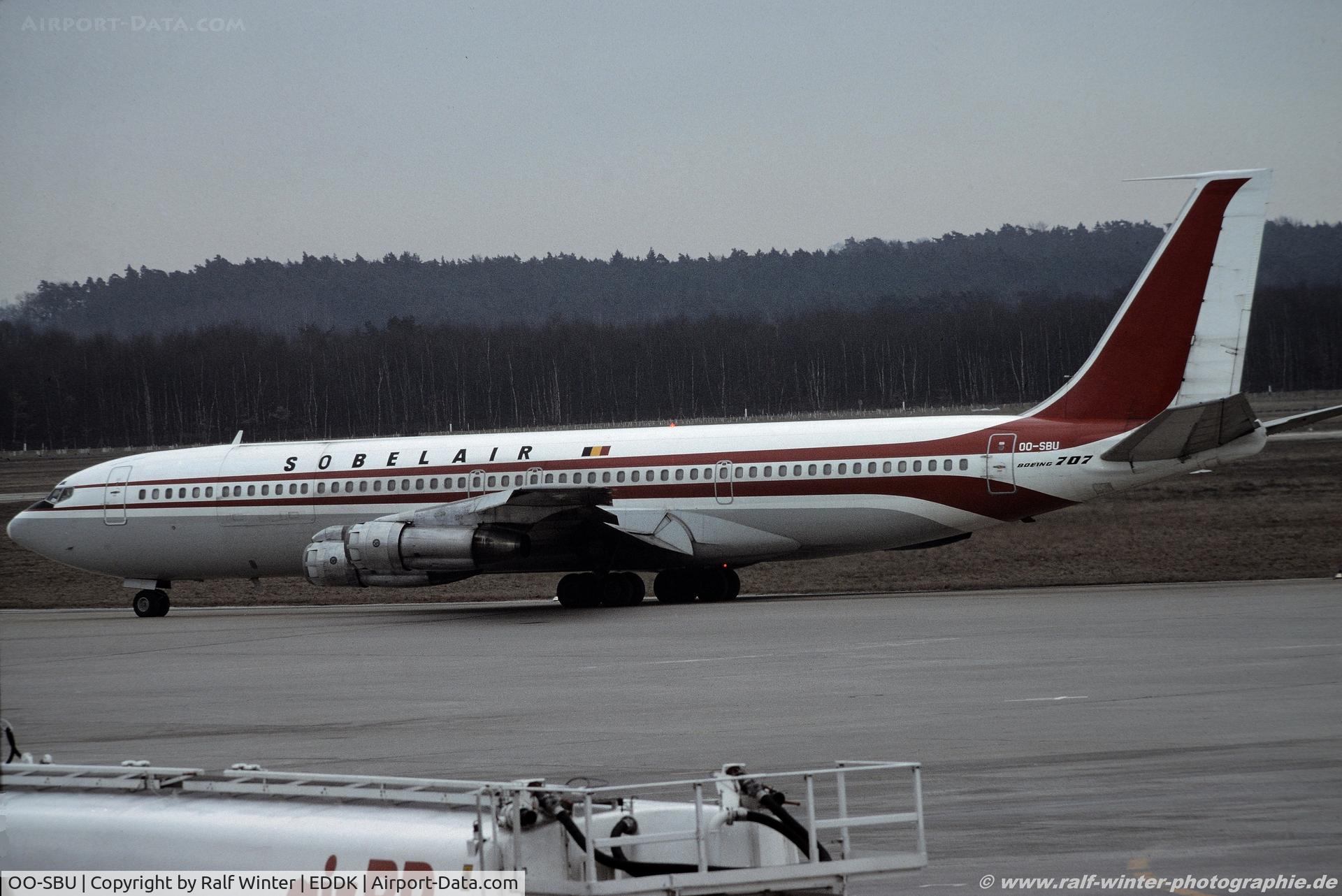 OO-SBU, 1967 Boeing 707-373C (E-8C J-STARS) C/N 19442, Boeing 707-373C - Sobelair - 19442 - OO-SBU - 04.1979 - CGN