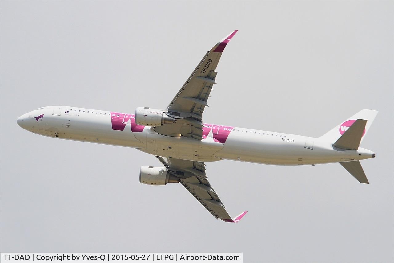 TF-DAD, 2014 Airbus A321-211 C/N 6232, Airbus A321-211, Take off rwy 27L, Roissy Charles De Gaulle airport (LFPG-CDG)