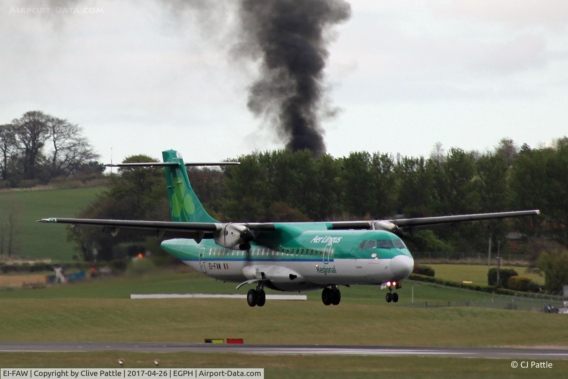 EI-FAW, 2013 ATR 72-600 (72-212A) C/N 1122, Edinburgh action