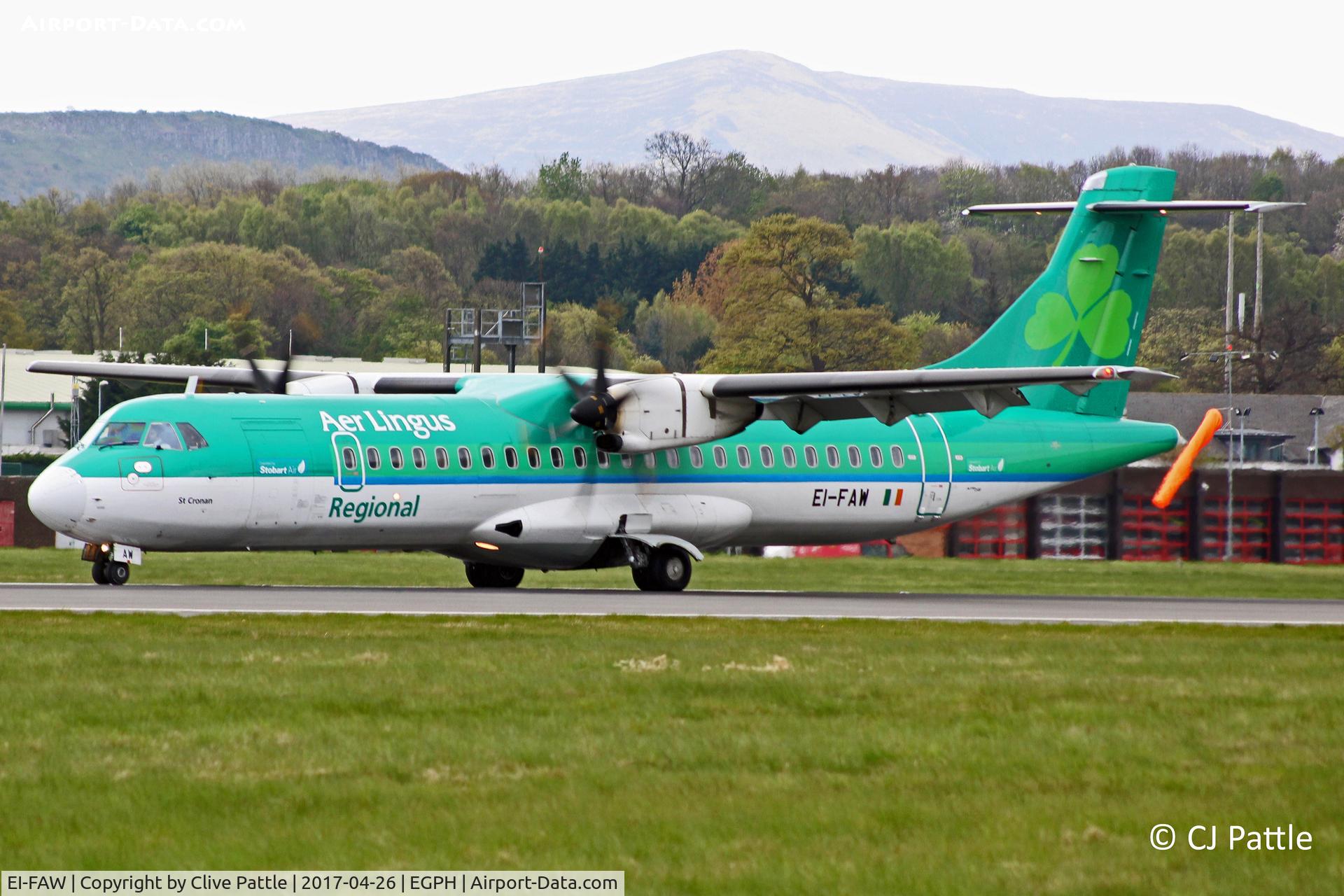 EI-FAW, 2013 ATR 72-600 (72-212A) C/N 1122, Taxy to the gate at EDI