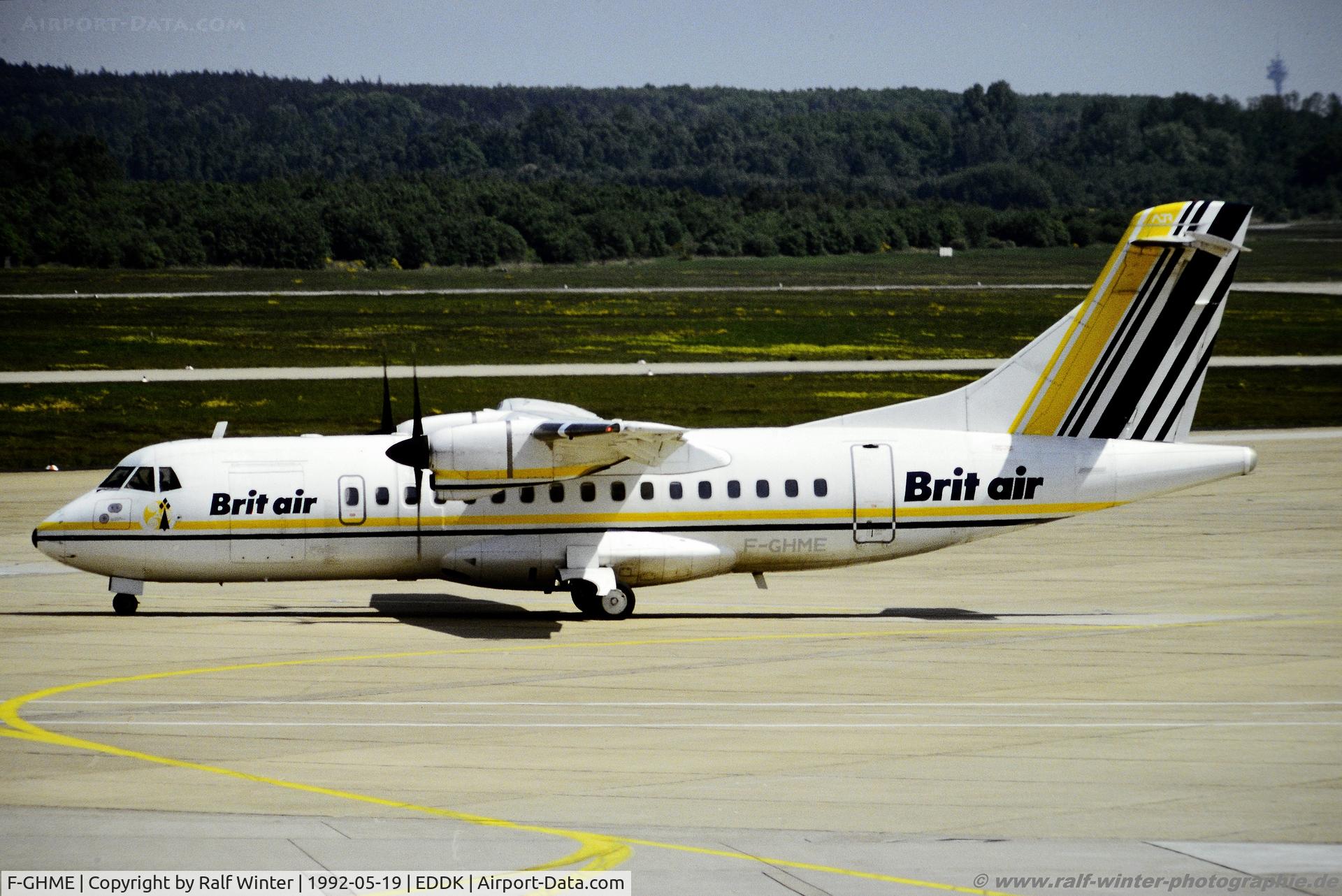 F-GHME, 1986 ATR 42-300 C/N 025, ATR 42-300 - Brit air - 025 - F-GHME - 19.05.1992 - CGN