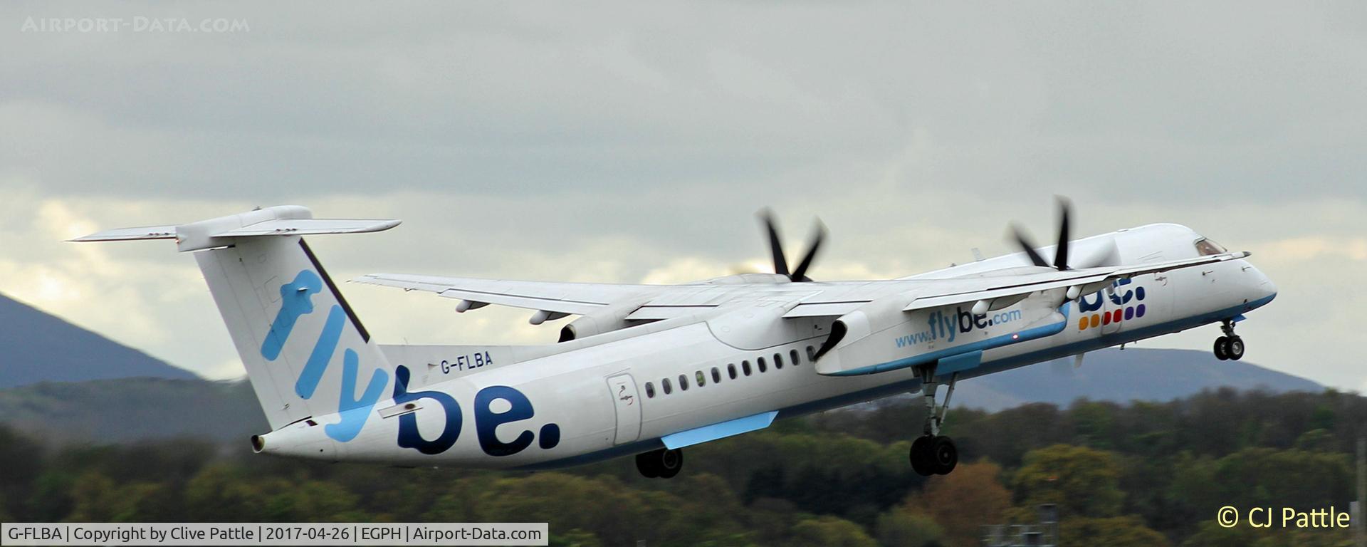 G-FLBA, 2009 De Havilland Canada DHC-8-402Q Dash 8 C/N 4253, In action at Edinburgh EGPH