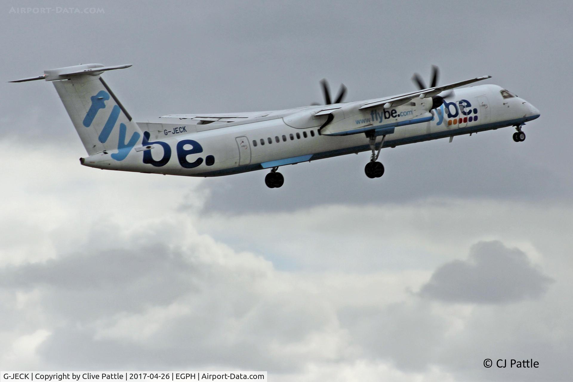 G-JECK, 2005 De Havilland Canada DHC-8-402Q Dash 8 C/N 4113, In action at Edinburgh EGPH