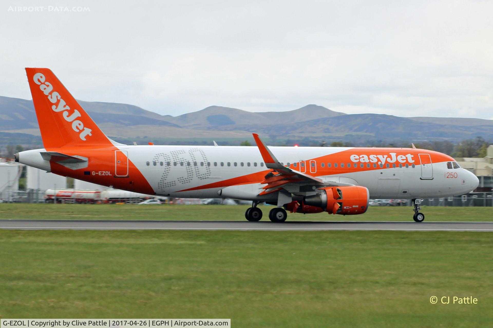 G-EZOL, 2015 Airbus A320-214 C/N 6572, Reverse Thrust Edinburgh Action