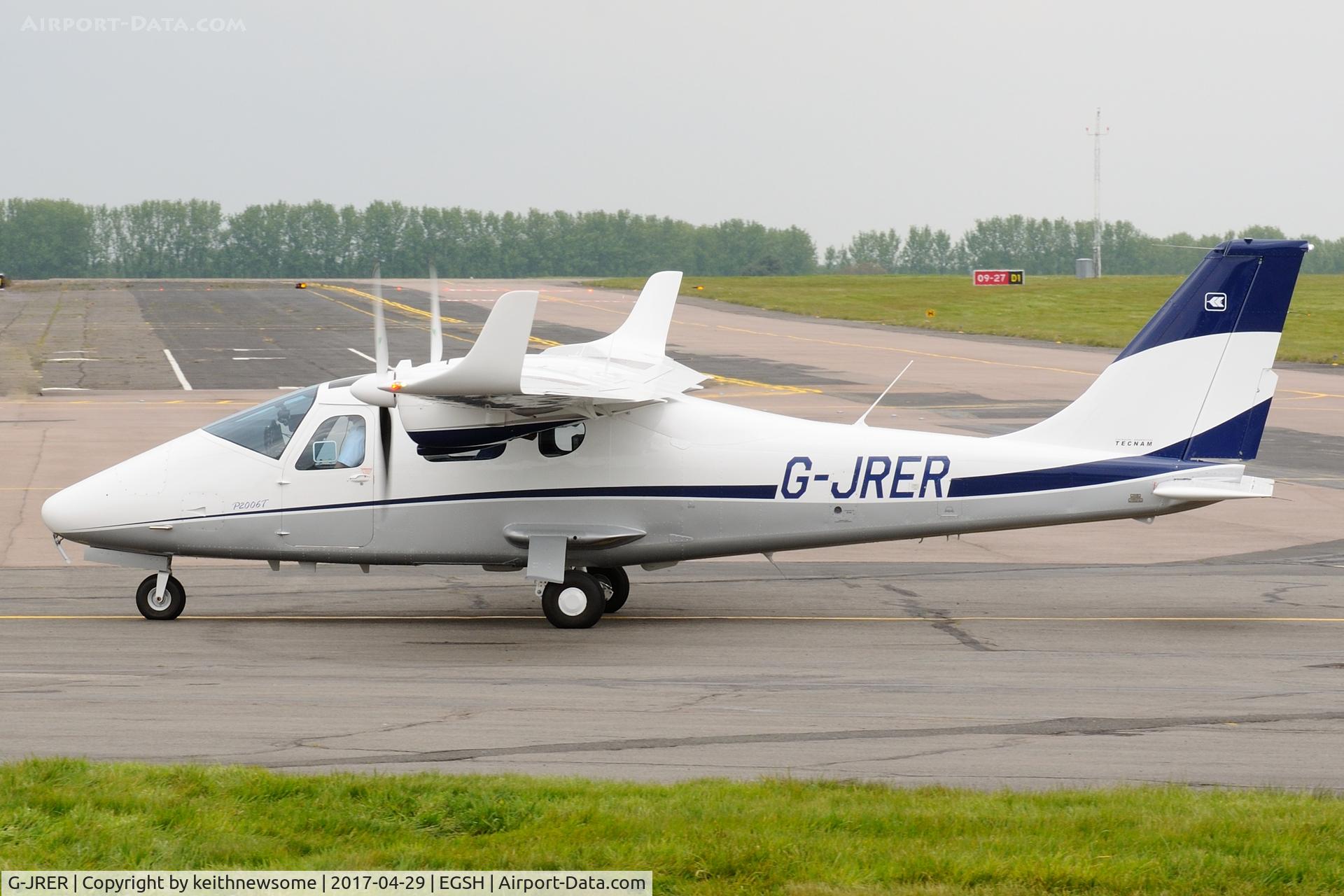 G-JRER, 2017 Tecnam P-2006T C/N 194, Nice new visitor, only two weeks since registration.