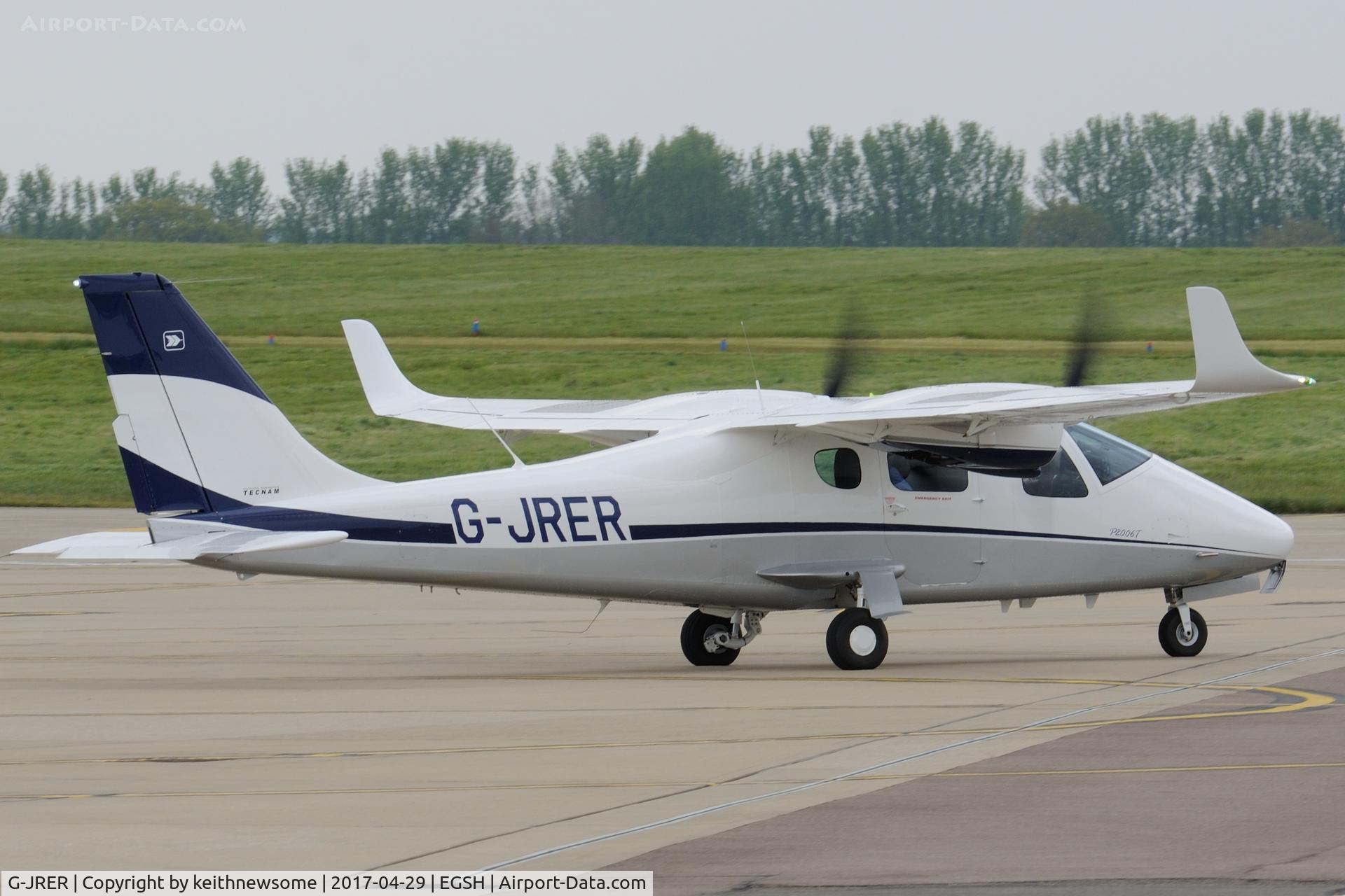 G-JRER, 2017 Tecnam P-2006T C/N 194, Nice new visitor only two weeks since registration.