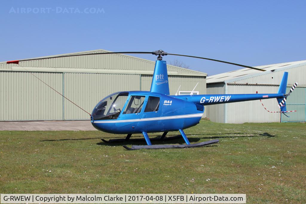 G-RWEW, 2006 Robinson R44 Clipper II C/N 11148, Robinson R-44 Clipper II, Fishburn Airfield. April 8th 2017.