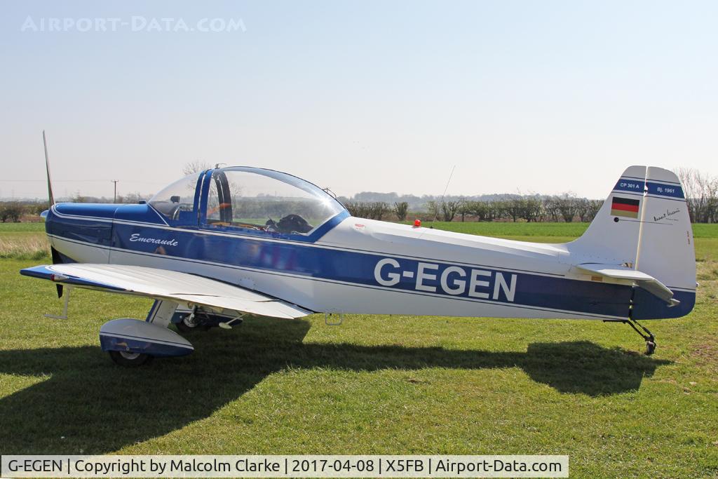 G-EGEN, 1961 Piel CP-301A Emeraude C/N AB.402, Piel CP-301A Emeraude, Fishburn Airfield. April 8th 2017.