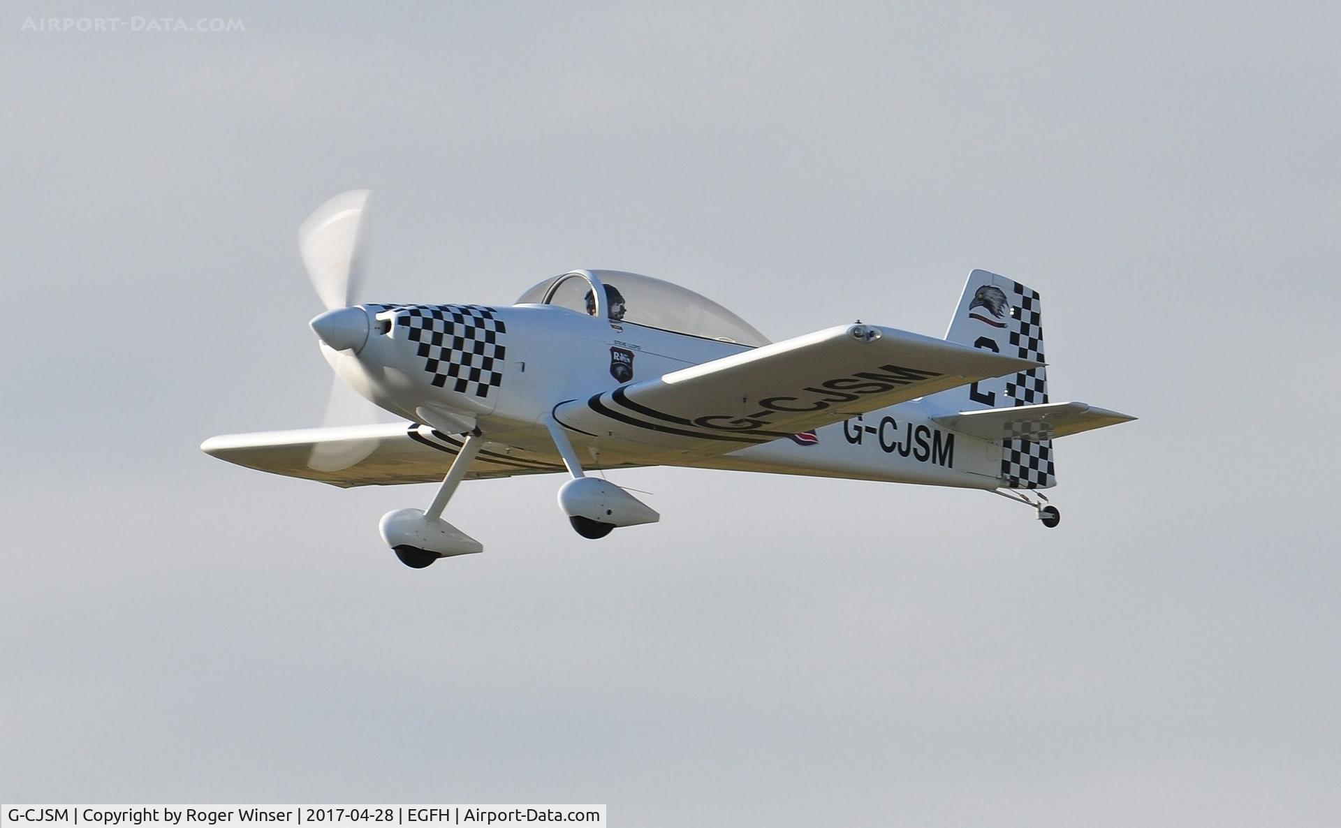 G-CJSM, 2016 Vans RV-8 C/N LAA 303-15296, Raven 2 in Team Raven departing Runway 04.