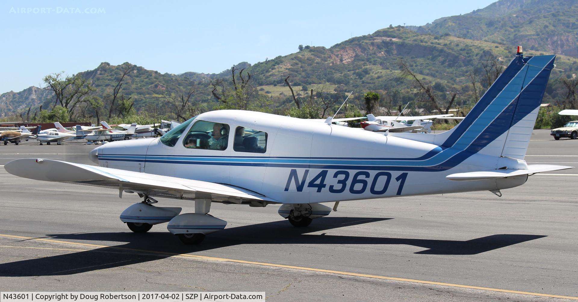 N43601, 1974 Piper PA-28-140 Cruiser C/N 28-7425381, 1974 Piper PA-28-140 CRUISER, Lycoming O&VO-360 180 Hp upgrade, taxi