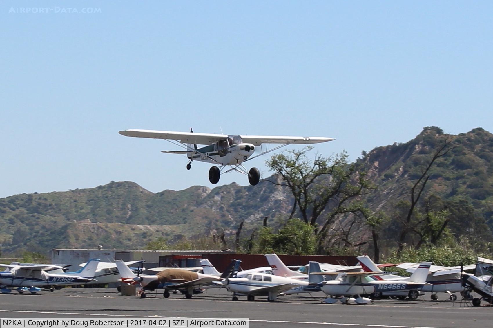 N2KA, 1978 Piper PA-18-150 Super Cub C/N 18-7809116, 1978 Piper PA-18-150 SUPER CUB, Lycoming O-320 150 Hp, tundra tires, on final for STOL landing Rwy 22L grass