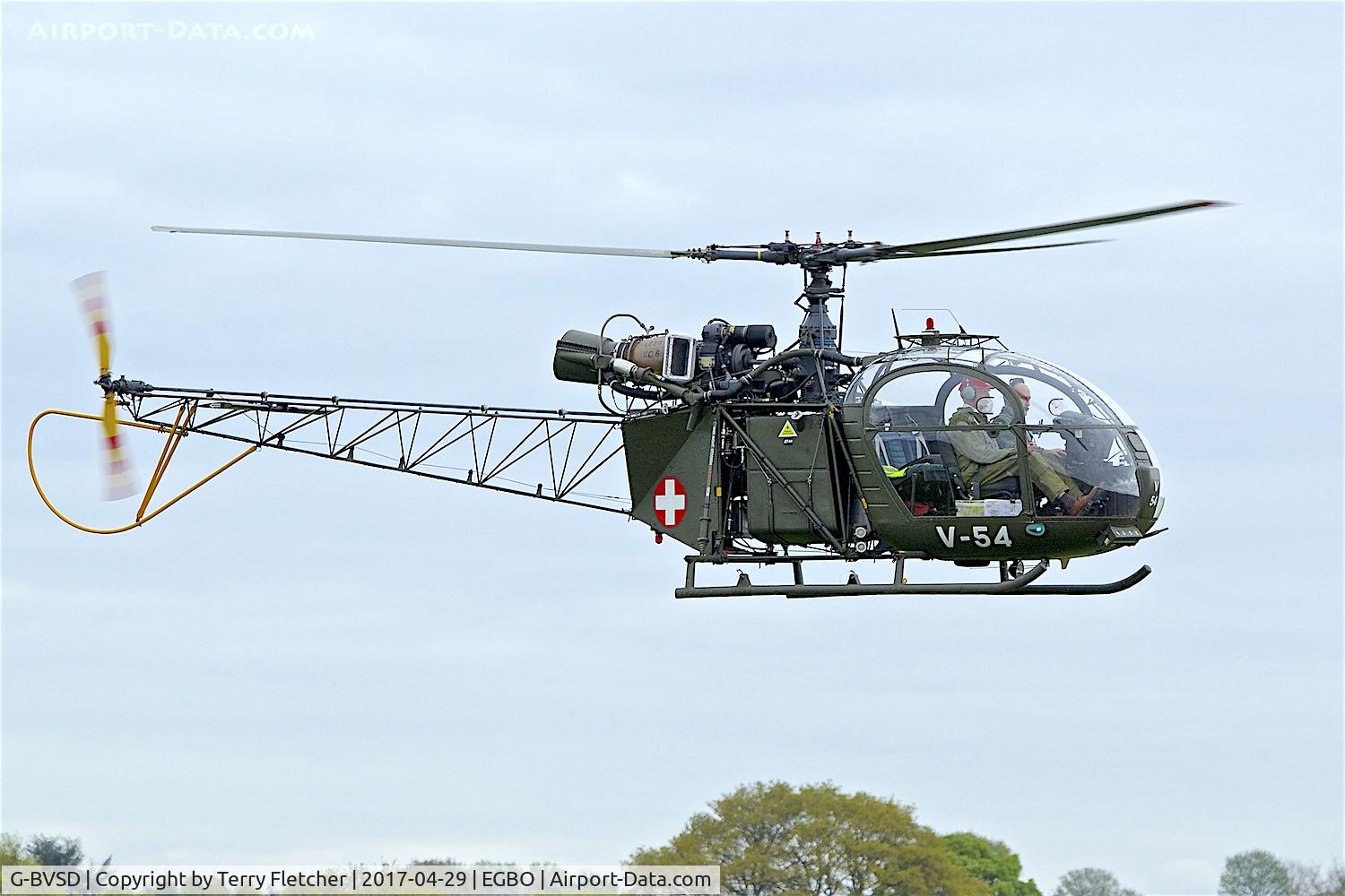 G-BVSD, 1964 Sud SE-3130 Alouette II C/N 1897, At 2017 Radial and Trainer Fly-In at Wolverhampton Halfpenny Green Airport
