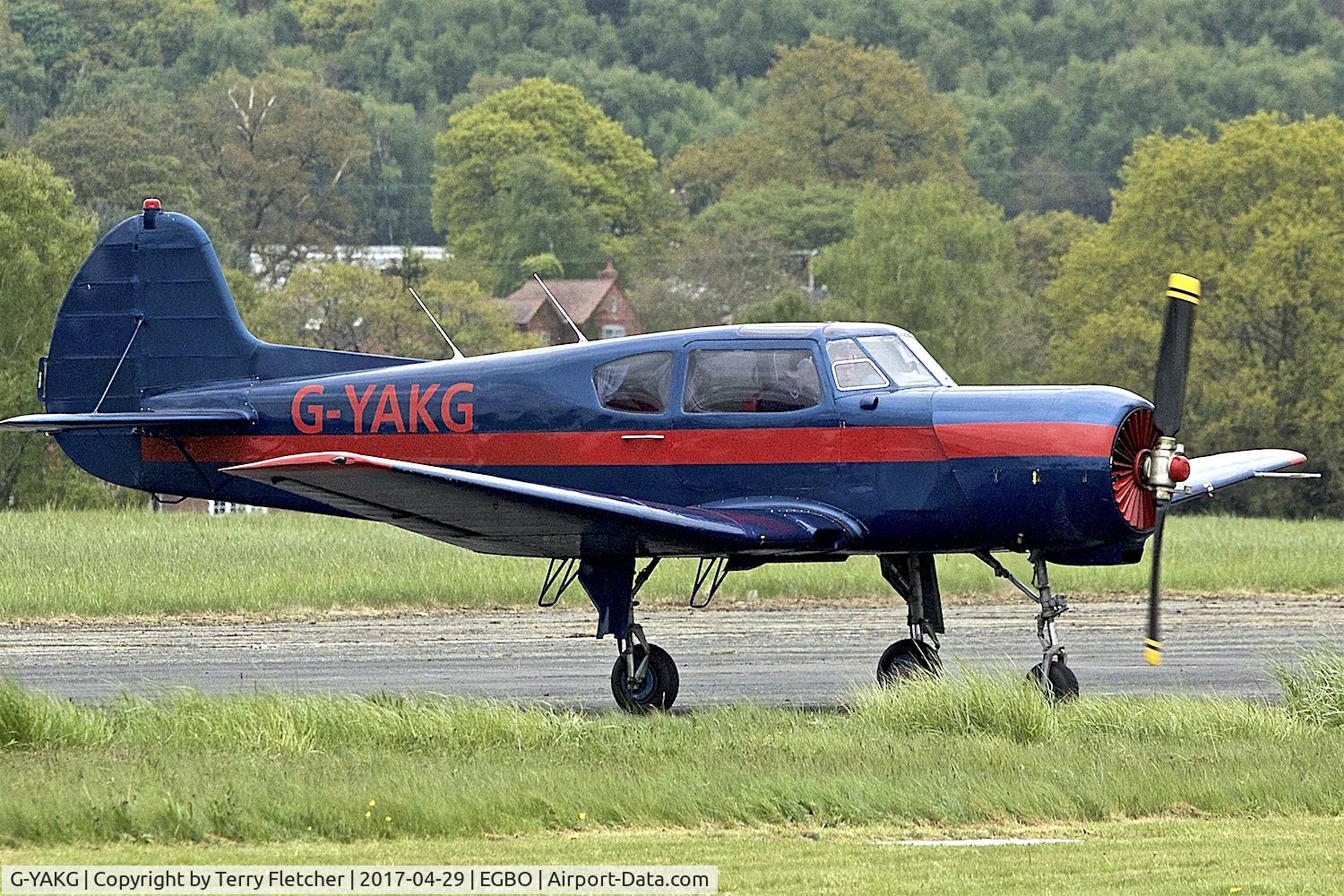 G-YAKG, 1979 Yakovlev Yak-18T C/N 22202034023, At 2017 Radial and Trainer Fly-In at Wolverhampton Halfpenny Green Airport