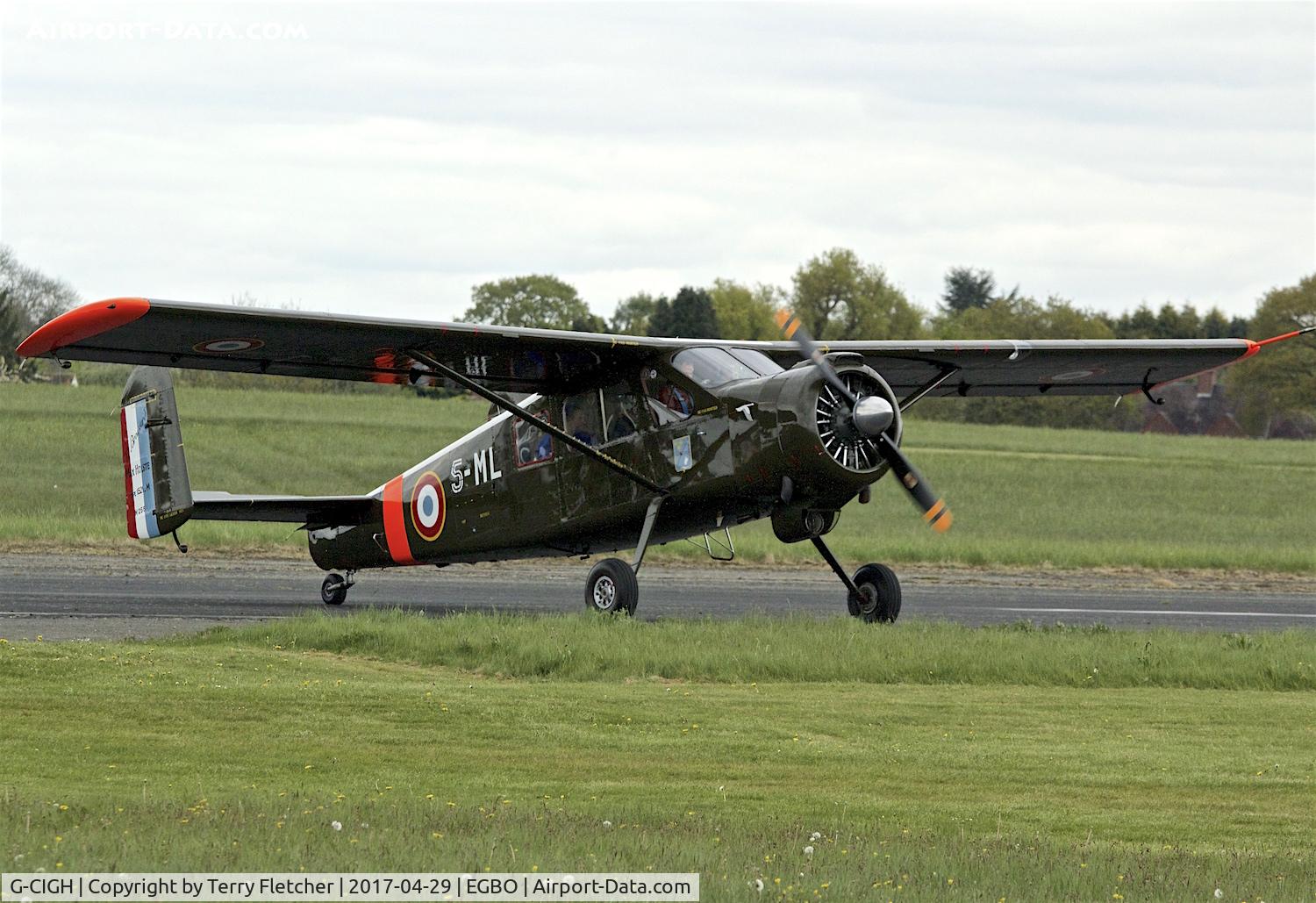 G-CIGH, 1960 Max Holste MH.1521M Broussard C/N 255, At 2017 Radial and Trainer Fly-In at Wolverhampton Halfpenny Green Airport