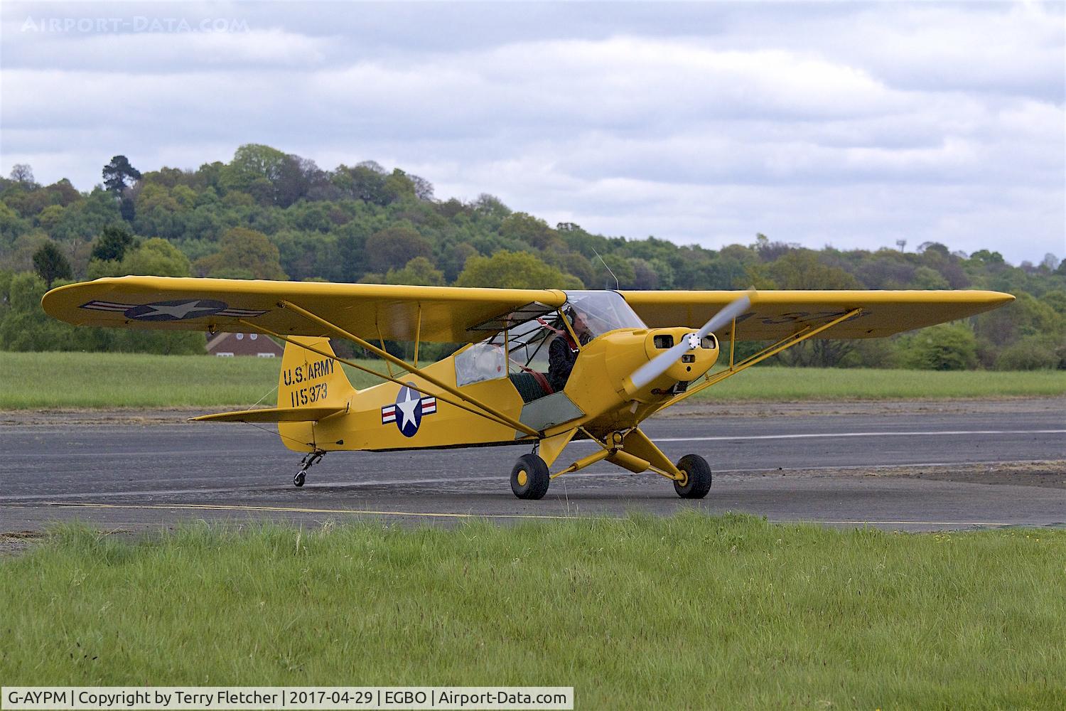 G-AYPM, 1951 Piper L-18C Super Cub C/N 18-1373, At 2017 Radial and Trainer Fly-In at Wolverhampton Halfpenny Green Airport