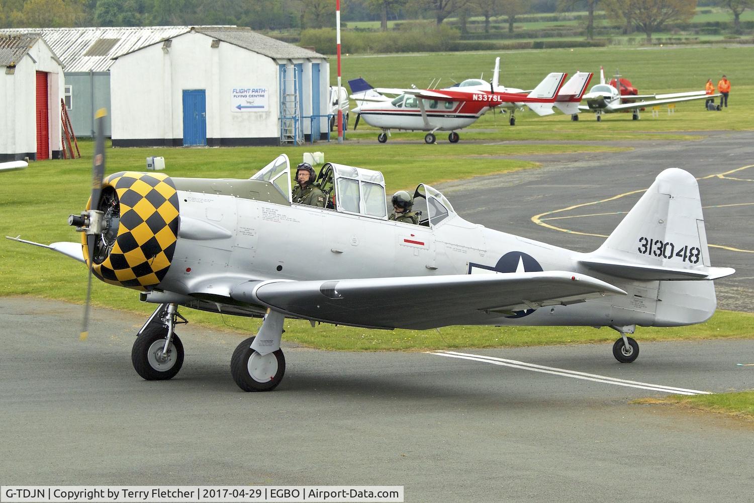 G-TDJN, 1944 North American AT-6D Texan C/N 121-42228, At 2017 Radial and Trainer Fly-In at Wolverhampton Halfpenny Green Airport