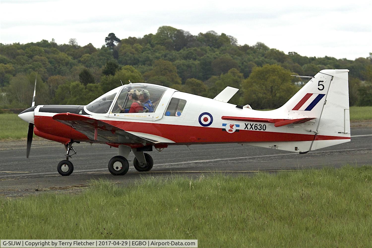 G-SIJW, 1974 Scottish Aviation Bulldog Series 120 Model 121 C/N BH120/295, At 2017 Radial and Trainer Fly-In at Wolverhampton Halfpenny Green Airport