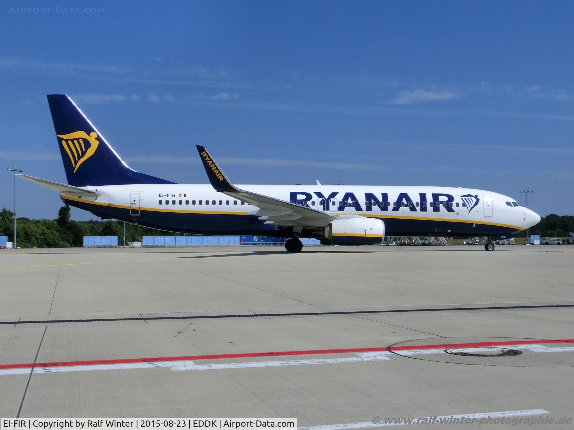 EI-FIR, 2015 Boeing 737-8AS C/N 61578, Boeing 737-8AS(W) - FR RYR Ryanair - 61578 - EI-FIR - 23.08.2015 - CGN