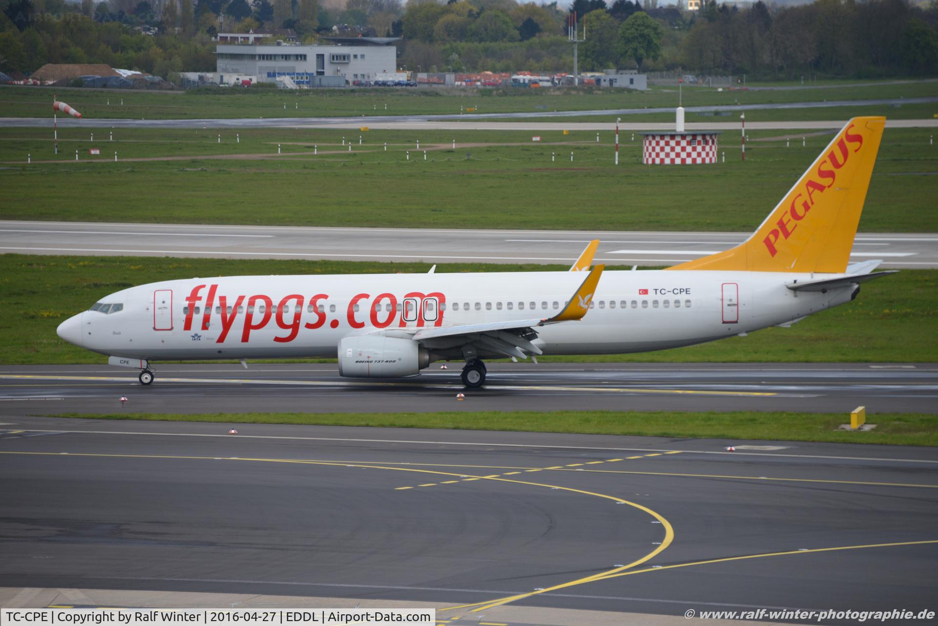 TC-CPE, 2012 Boeing 737-82R C/N 38178, Boeing 737-82R(W) - H9 PGT Pegasus Airlines - 38178 - TC-CPE - 27.04.2016 - DUS