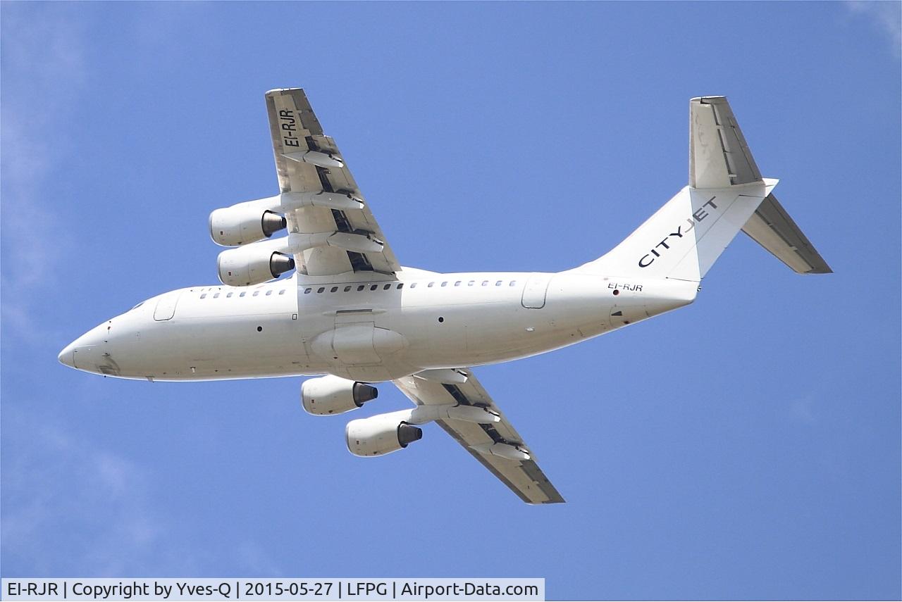 EI-RJR, 2000 British Aerospace Avro 146-RJ85A C/N E2364, British Aerospace RJ85A, Take off rwy 27L, Roissy Charles De Gaulle airport (LFPG-CDG)