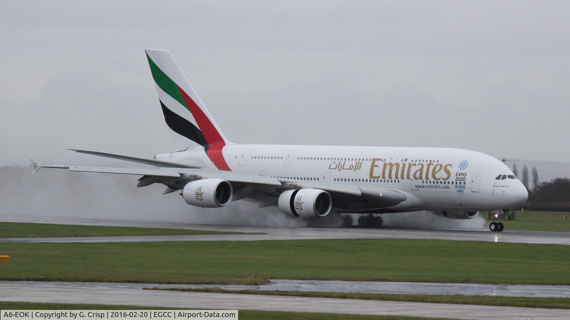 A6-EOK, 2015 Airbus A380-861 C/N 184, Manchester Airport, UK