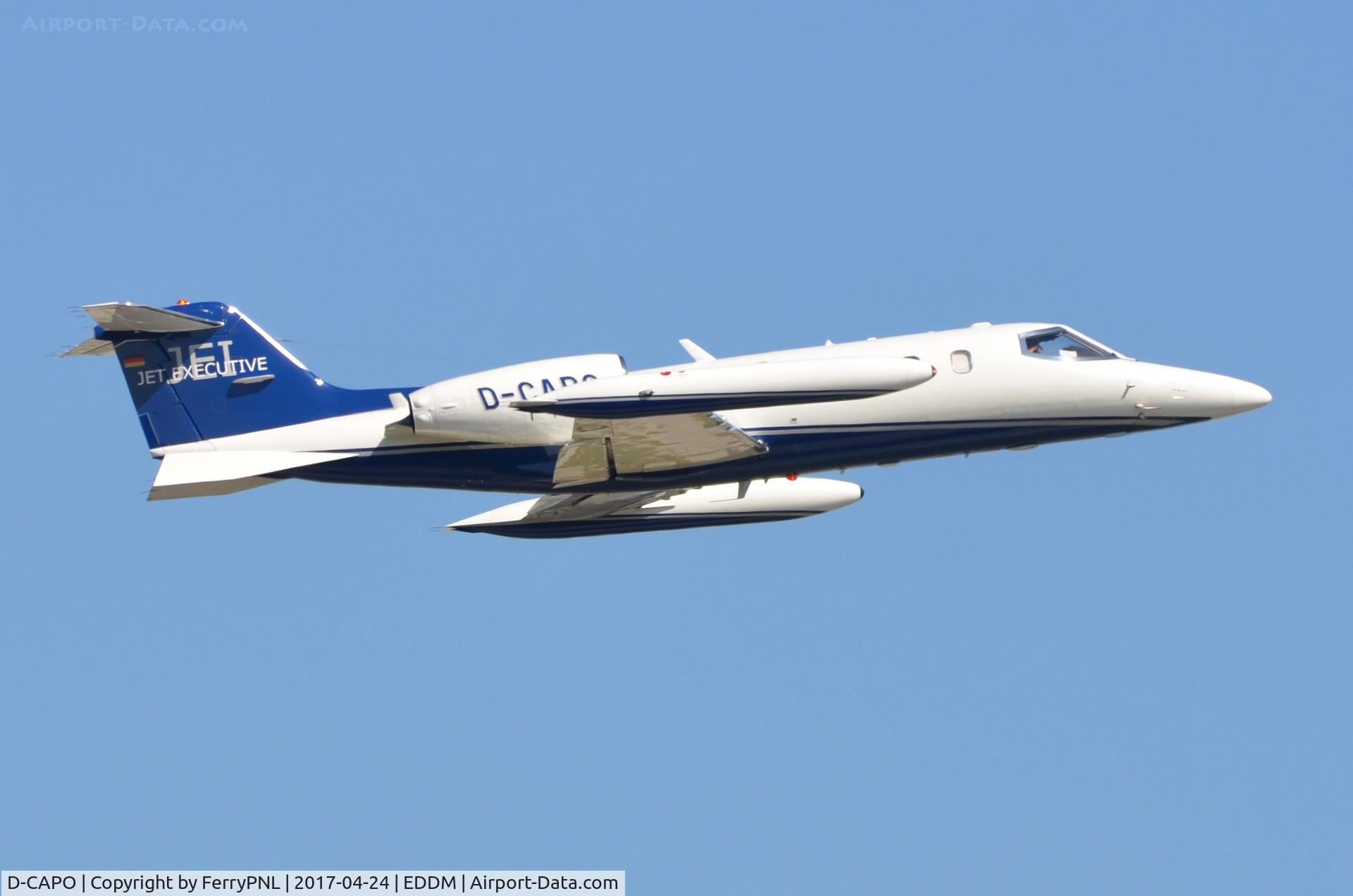 D-CAPO, 1977 Learjet 35A C/N 35A-159, Jet Executive Lj35A departing MUC