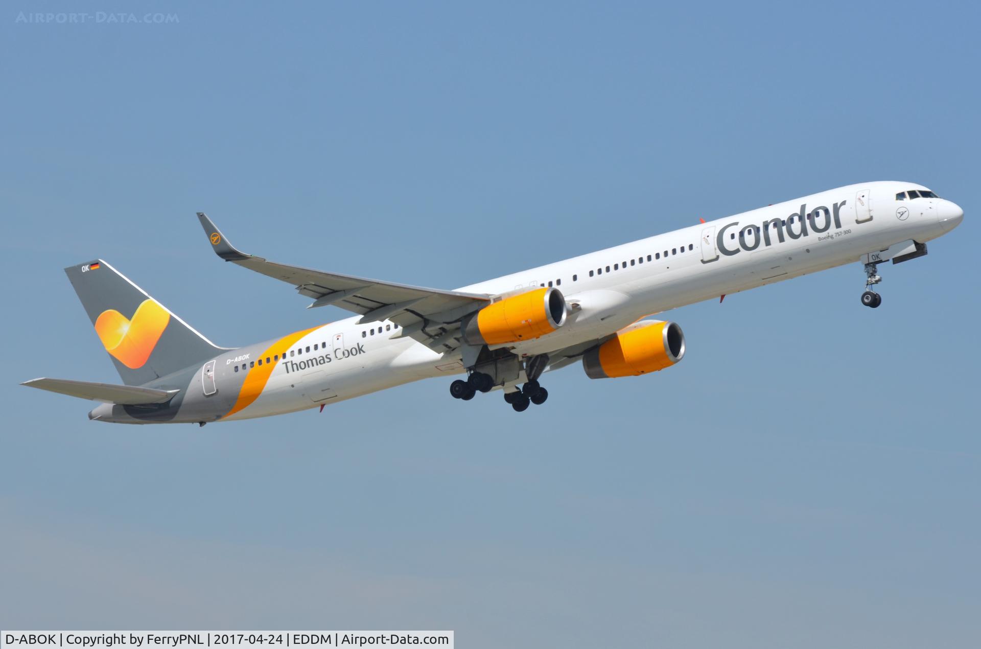 D-ABOK, 2000 Boeing 757-330 C/N 29020, Condor B753 climbing out of MUC.