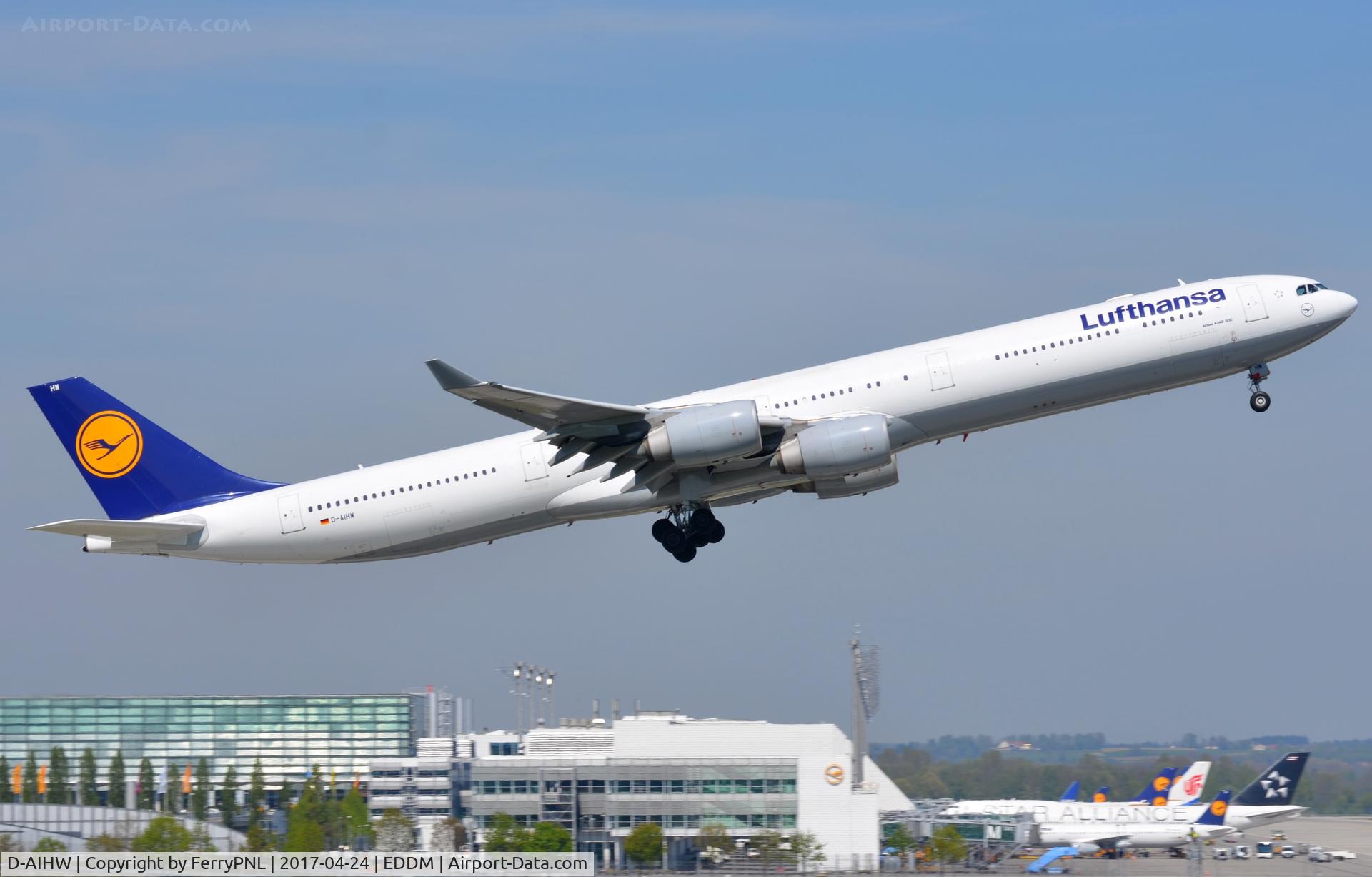 D-AIHW, 2008 Airbus A340-642X C/N 972, Lufthansa A346 departing