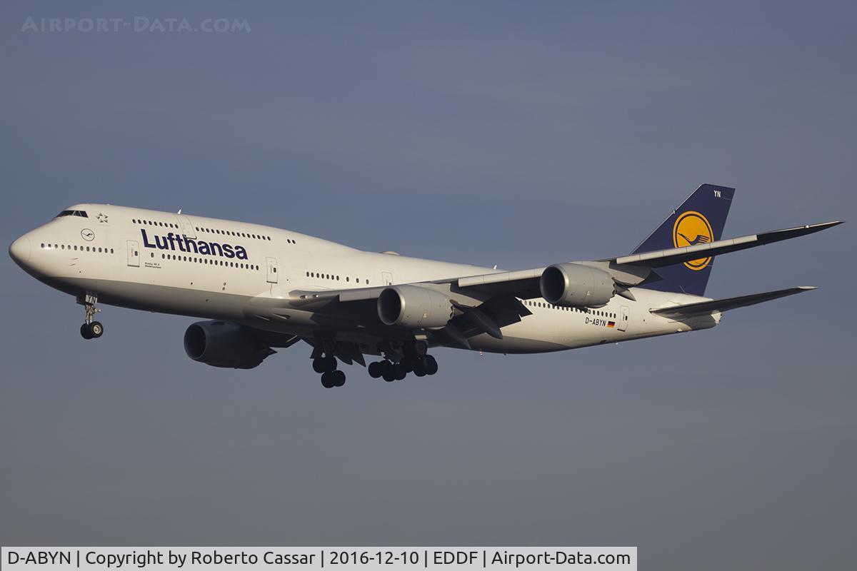 D-ABYN, 2014 Boeing 747-830 C/N 37838, Frankfurt 2016