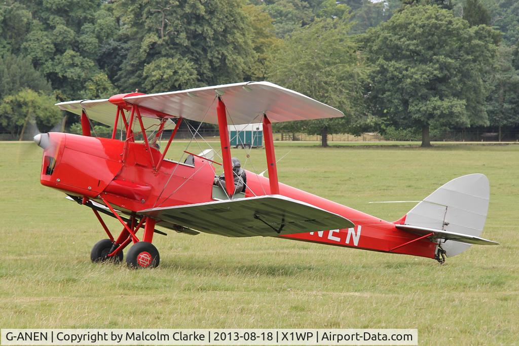 G-ANEN, 1942 De Havilland DH-82A Tiger Moth II C/N 85418, De Havilland DH-82A Tiger Moth II at The De Havilland Moth Club's 28th International Moth Rally at Woburn Abbey. August 18th 2013.