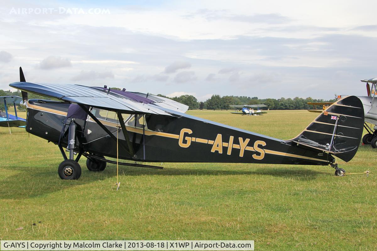 G-AIYS, 1934 De Havilland DH.85 Leopard Moth C/N 7089, De Havilland DH-85 Leopard Moth at The De Havilland Moth Club's 28th International Moth Rally at Woburn Abbey. August 18th 2013.