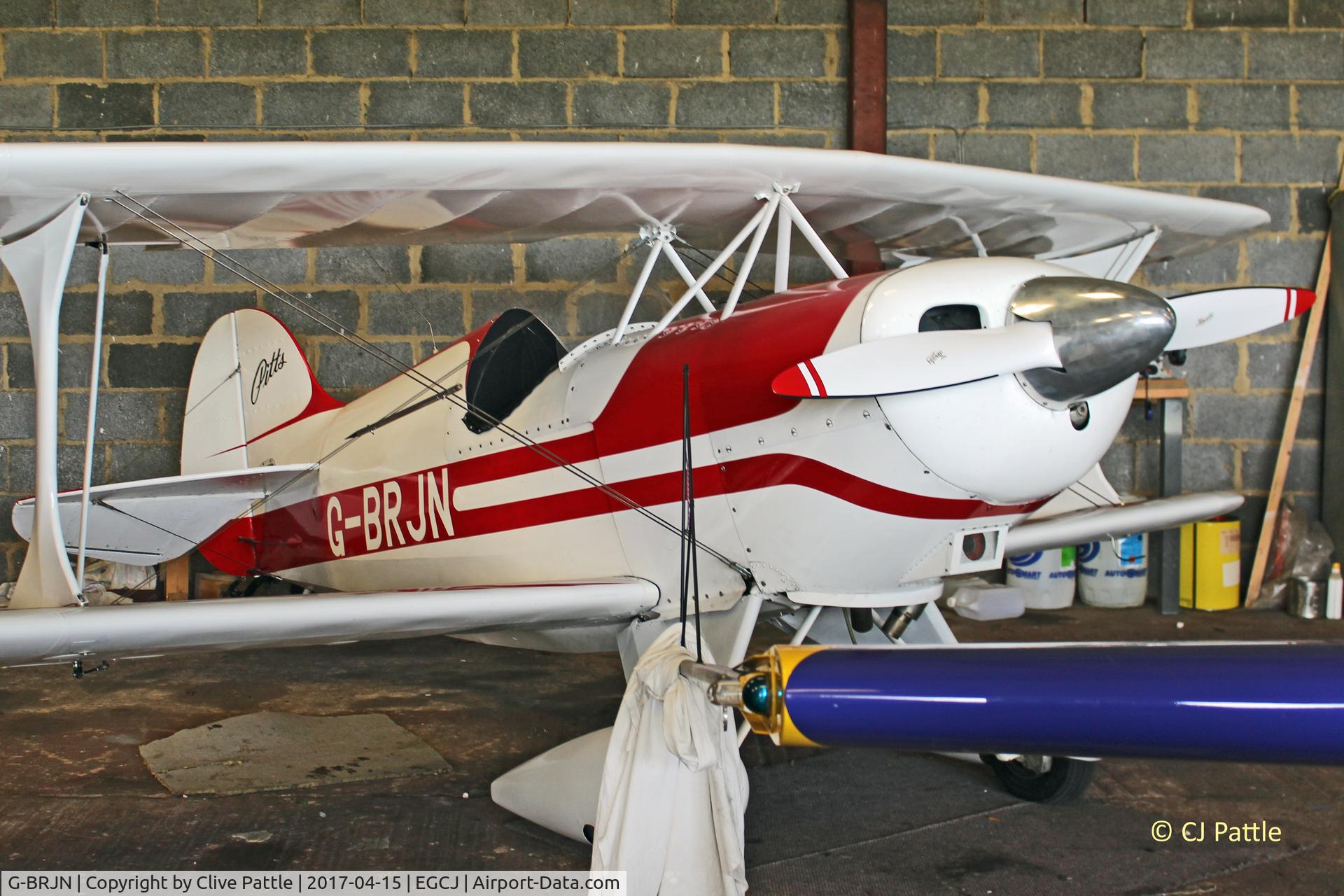 G-BRJN, 1964 Pitts S-1C Special C/N IMA, Hangared at Sherburn EGCJ