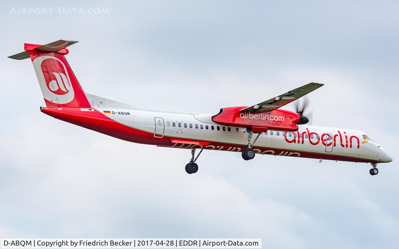 D-ABQM, 2006 De Havilland Canada DHC-8-402Q Dash 8 C/N 4119, on final RW27