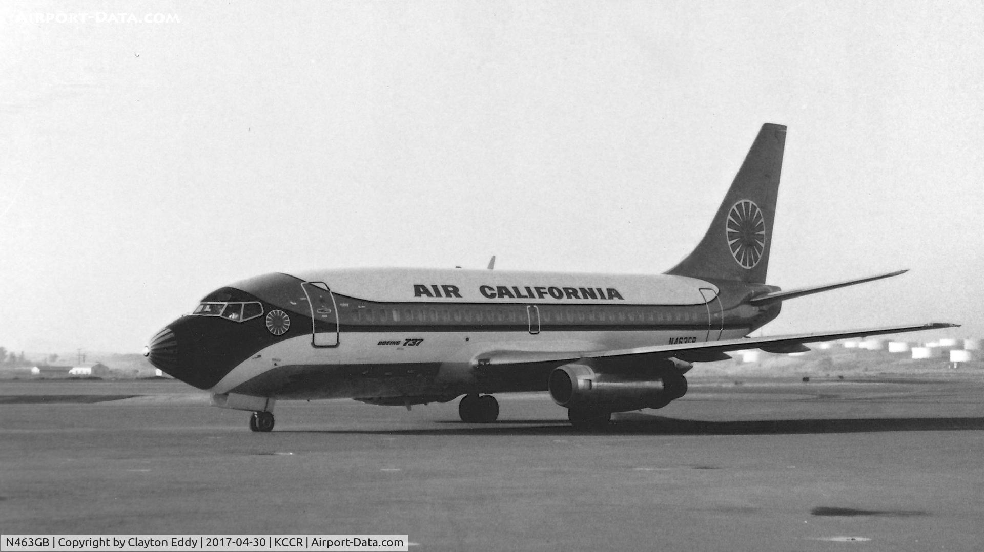 N463GB, 1968 Boeing 737-293 C/N 19308, Buchanan Field Concord California 1968