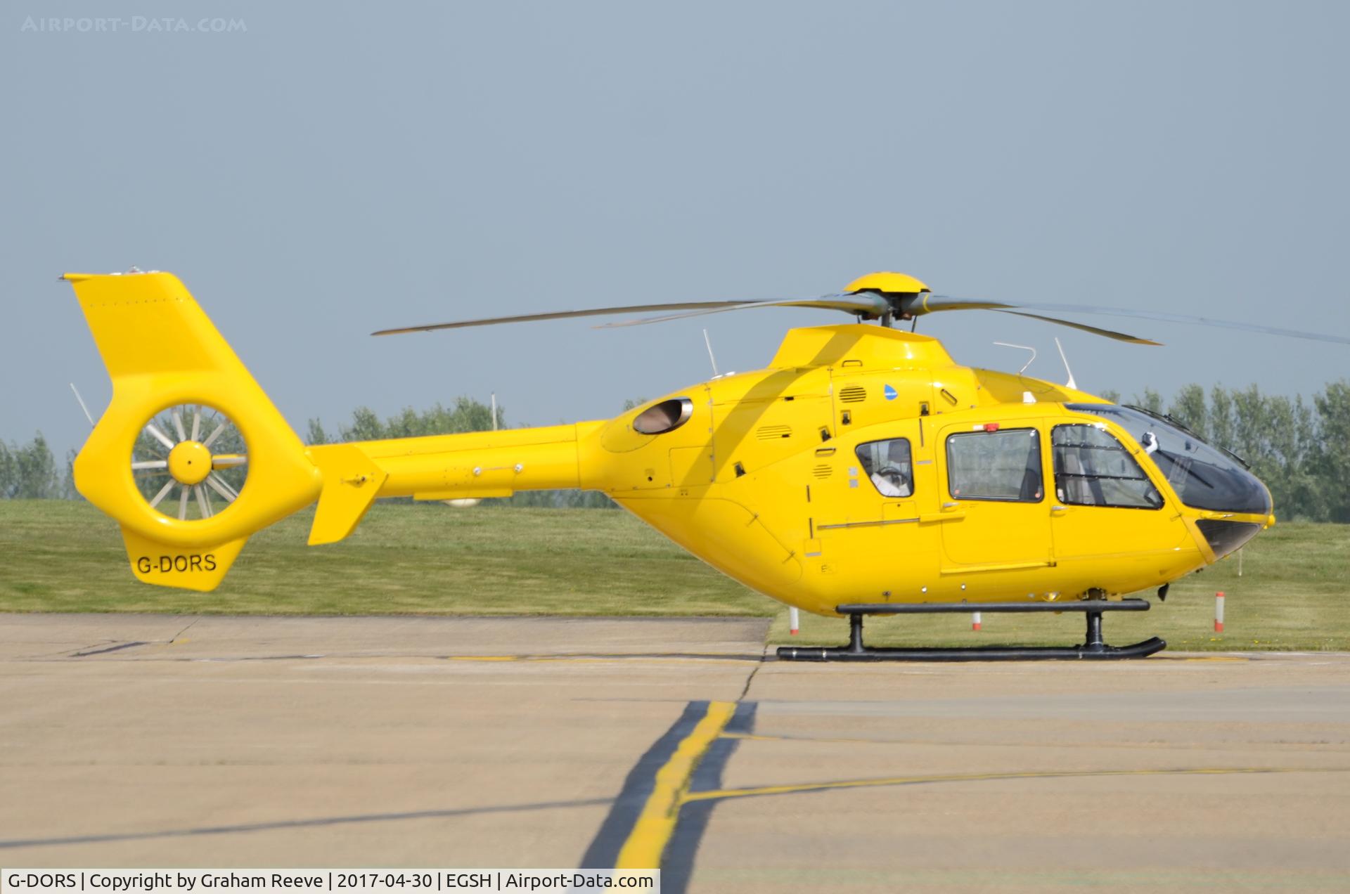 G-DORS, 2006 Eurocopter EC-135T-2+ C/N 0517, Parked at Norwich.