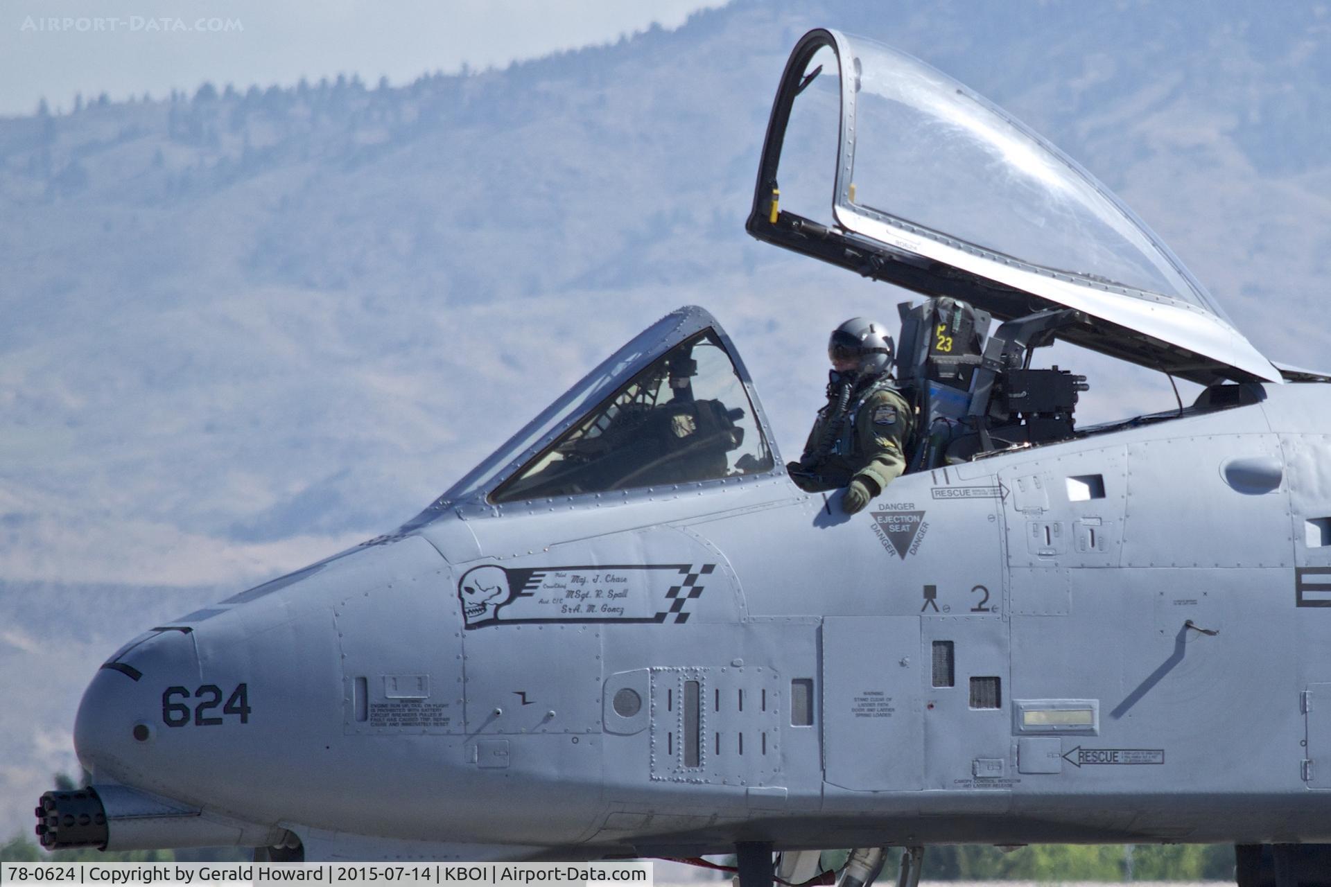 78-0624, 1978 Fairchild Republic A-10C Thunderbolt II C/N A10-0244, Taxiing on Foxtrot. 190th Fighter Sq., Idaho ANG.