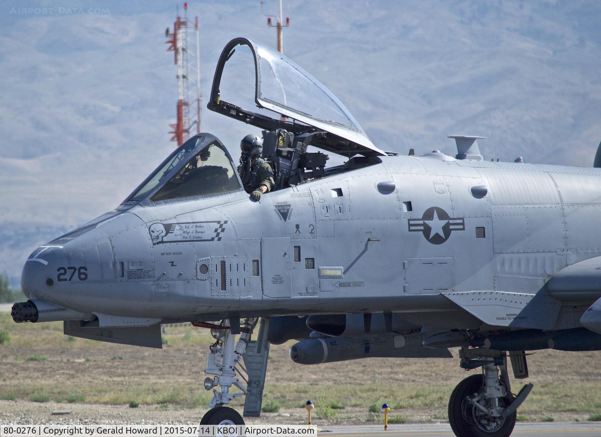 80-0276, 1980 Fairchild Republic A-10C Thunderbolt II C/N A10-0626, Taxiing on Foxtrot. 190th Fighter Sq., Idaho ANG.