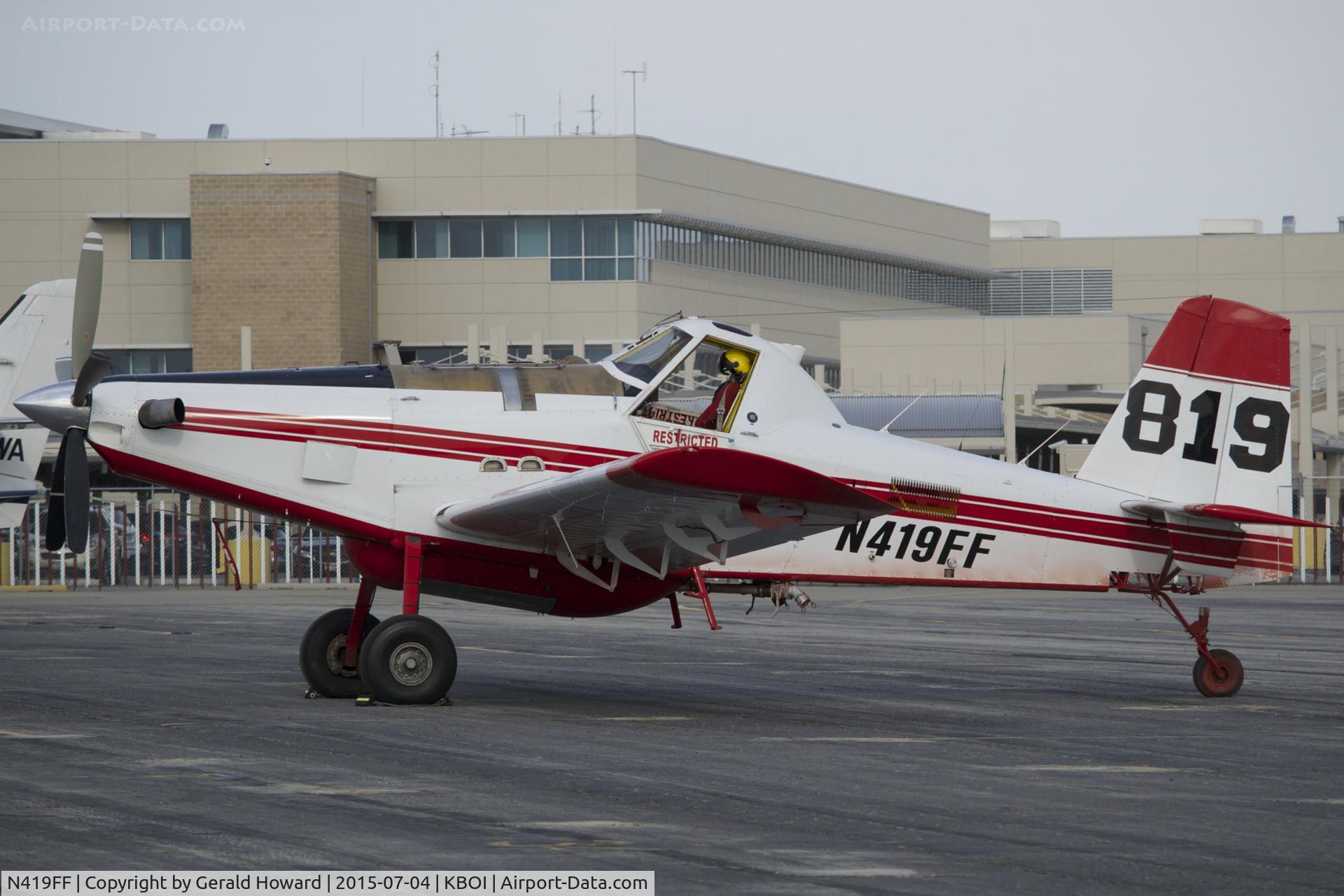 N419FF, 2004 Air Tractor Inc AT-802A C/N 802A-0191, Parked on the north GA ramp.