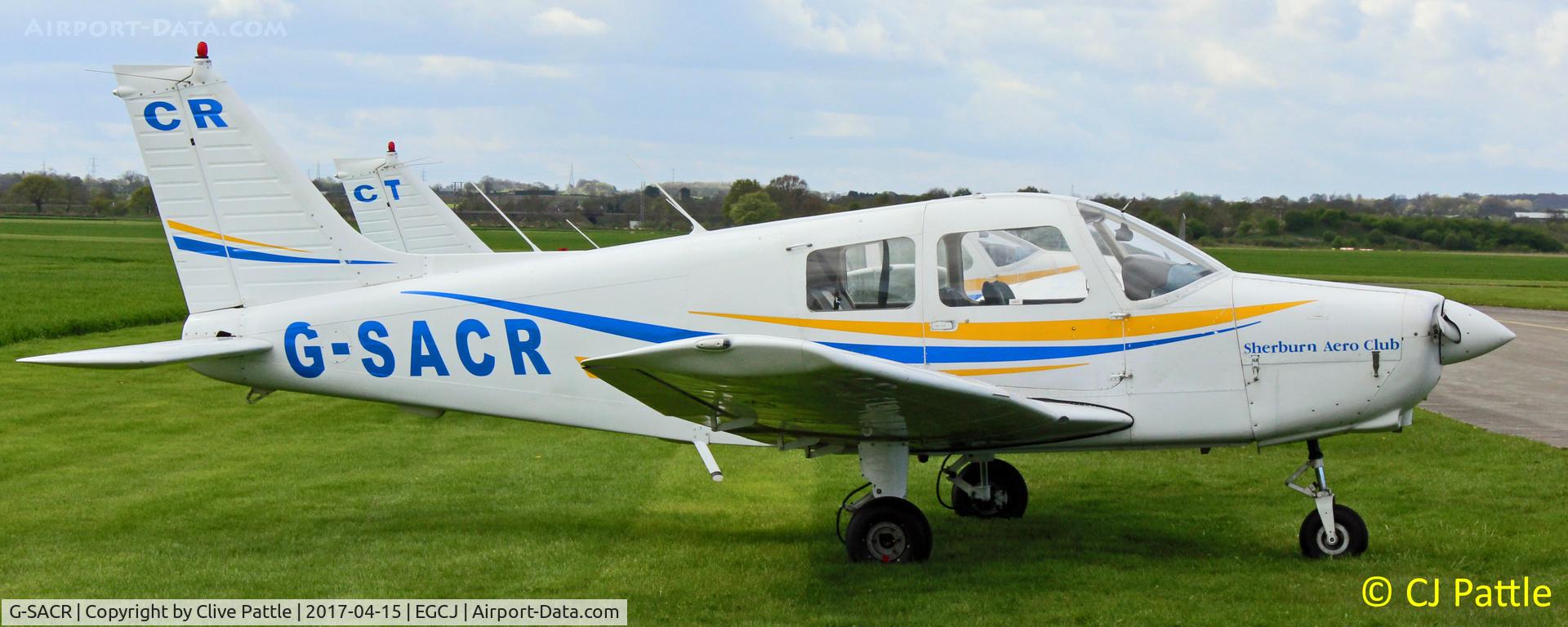 G-SACR, 1988 Piper PA-28-161 Cadet C/N 2841046, Sherburn Aero Club resident at EGCJ