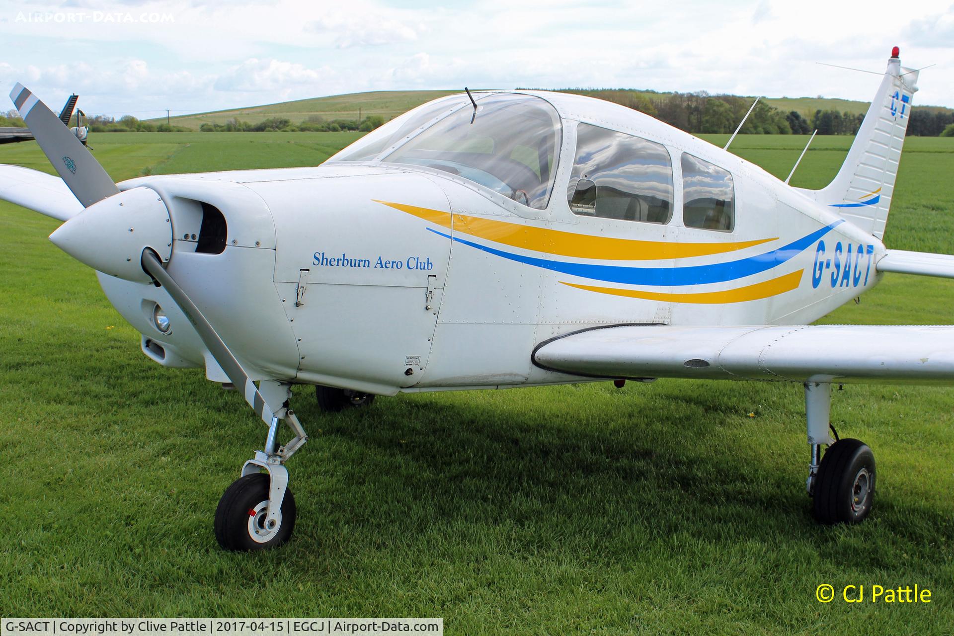 G-SACT, 1988 Piper PA-28-161 Cadet C/N 2841048, Sherburn Aero Club resident at EGCJ