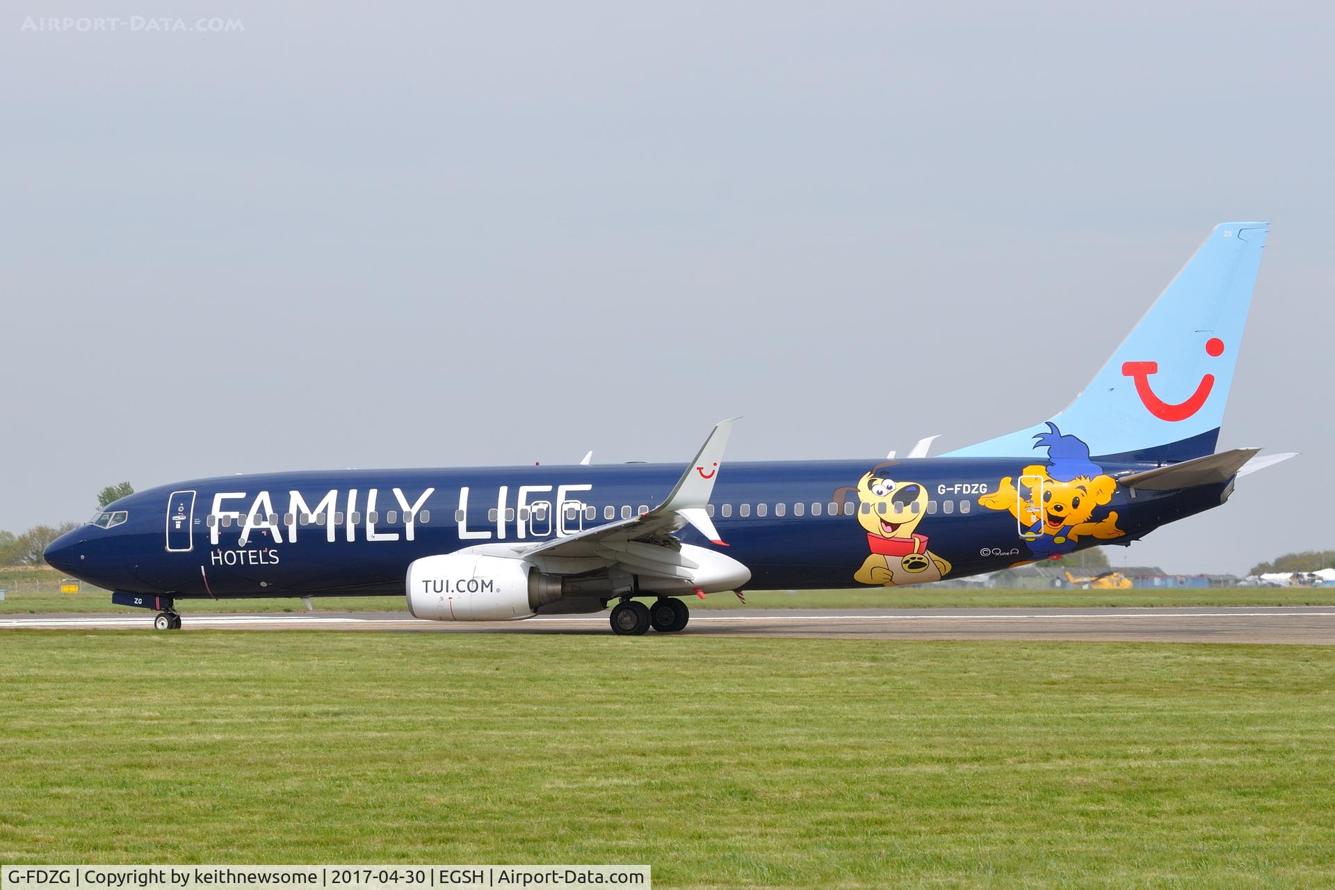 G-FDZG, 2008 Boeing 737-8K5 C/N 35139, Leaving for Tenerife.
