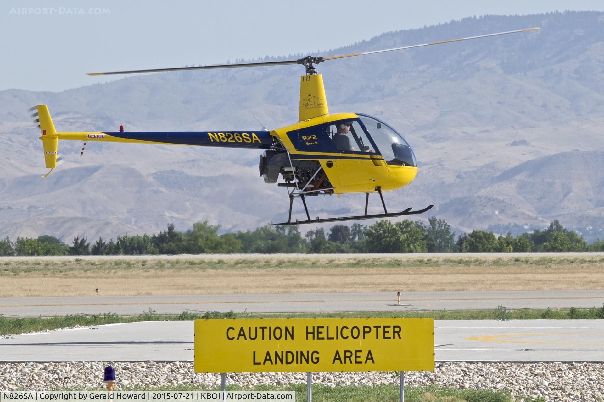 N826SA, 2004 Robinson R22 Beta C/N 3755, Practicing at the south pad.